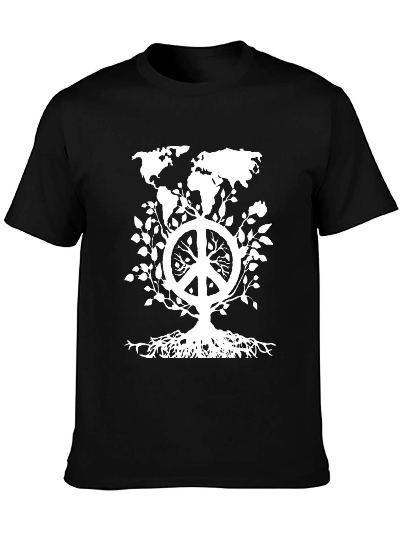 Black Peace Tree World Graphic Tee view 3