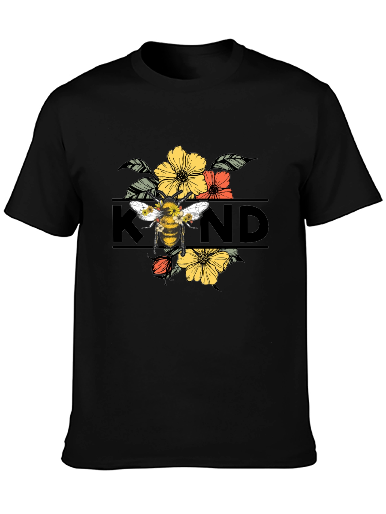 Black Bee Kind Graphic T-Shirt view 3