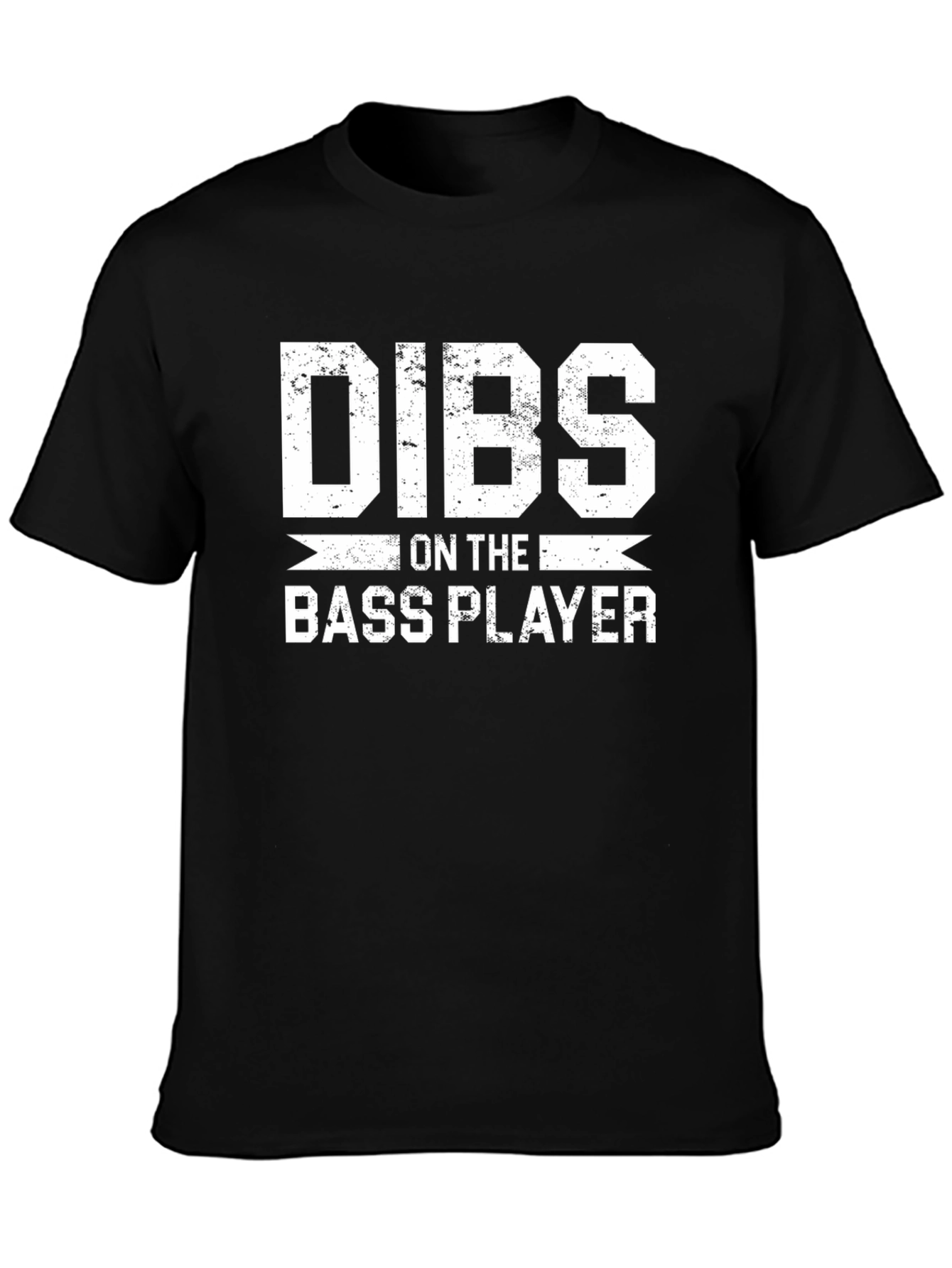 Black Dibs on the Bass Player Graphic Tee - Black view 3