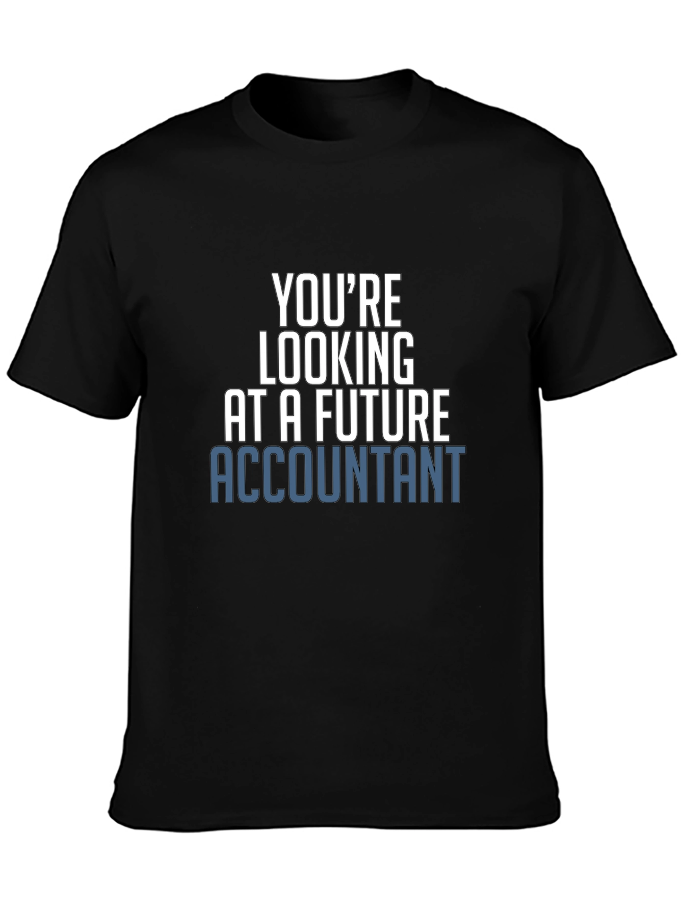 Black Future Accountant Novelty T-Shirt view 3