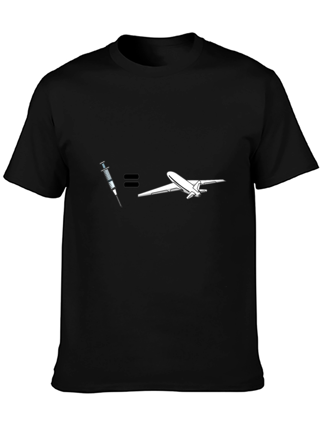 Black Vaccine = Travel Graphic T-Shirt view 3