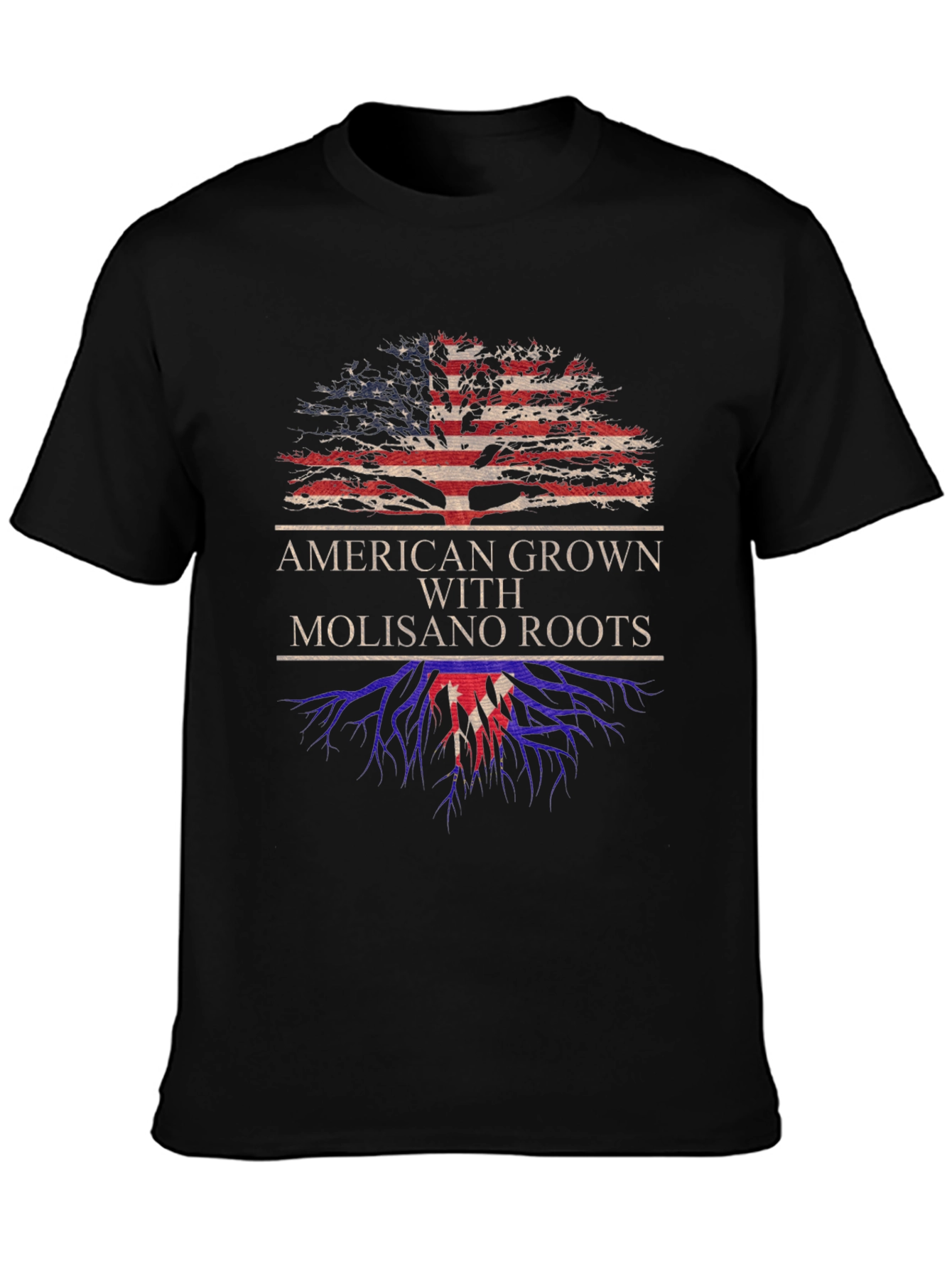 Black American Grown Molise Roots T-Shirt view 3