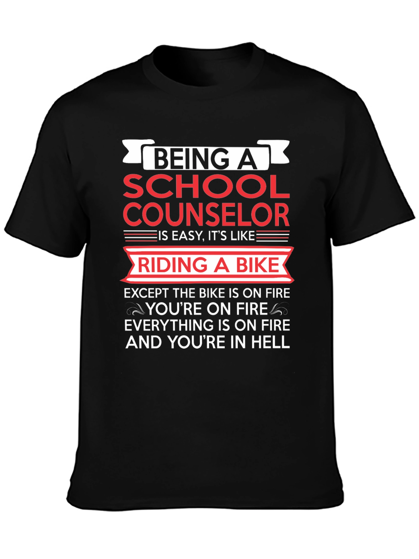 Black Being a School Counselor T-Shirt view 3