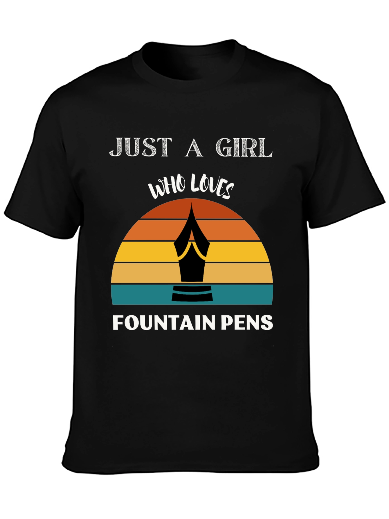 Black Fountain Pen Lover's Graphic Tee view 3