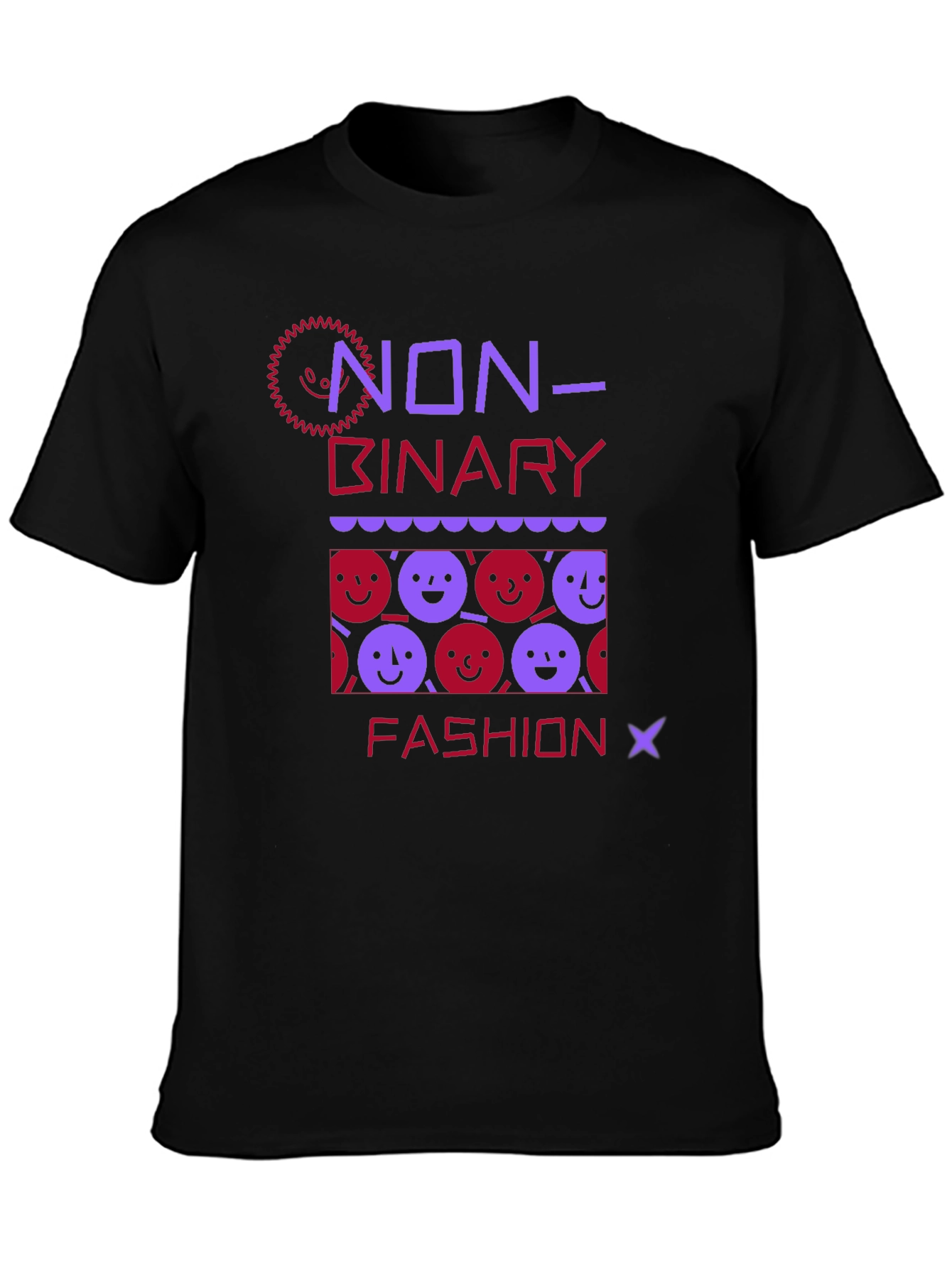 Black Non-Binary Fashion T-Shirt - Unisex  view 3