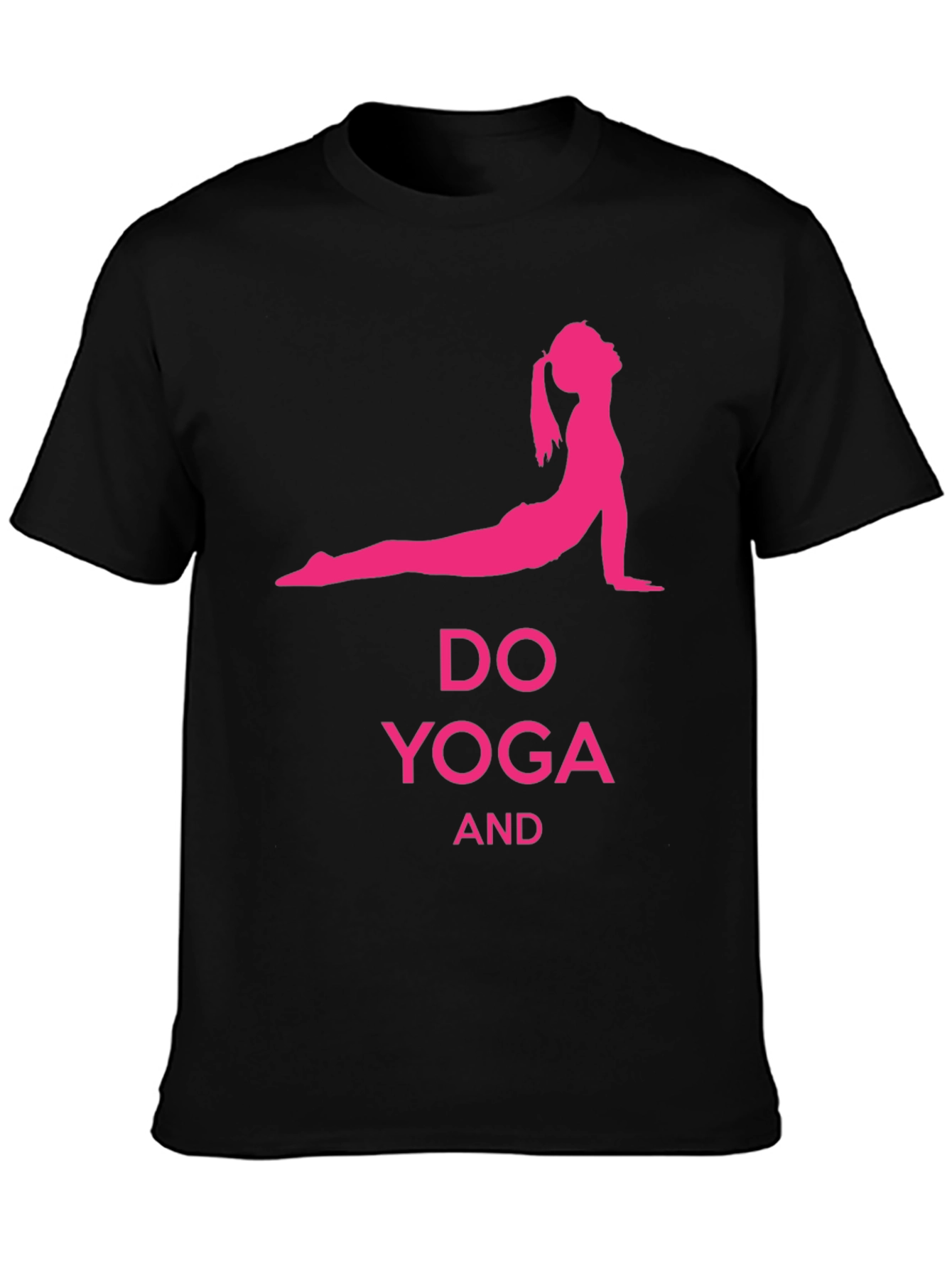 Black Yoga Pose Graphic T-Shirt view 3