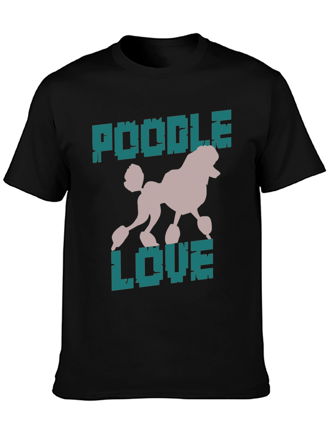 Black Poodle Love Graphic T-Shirt view 3