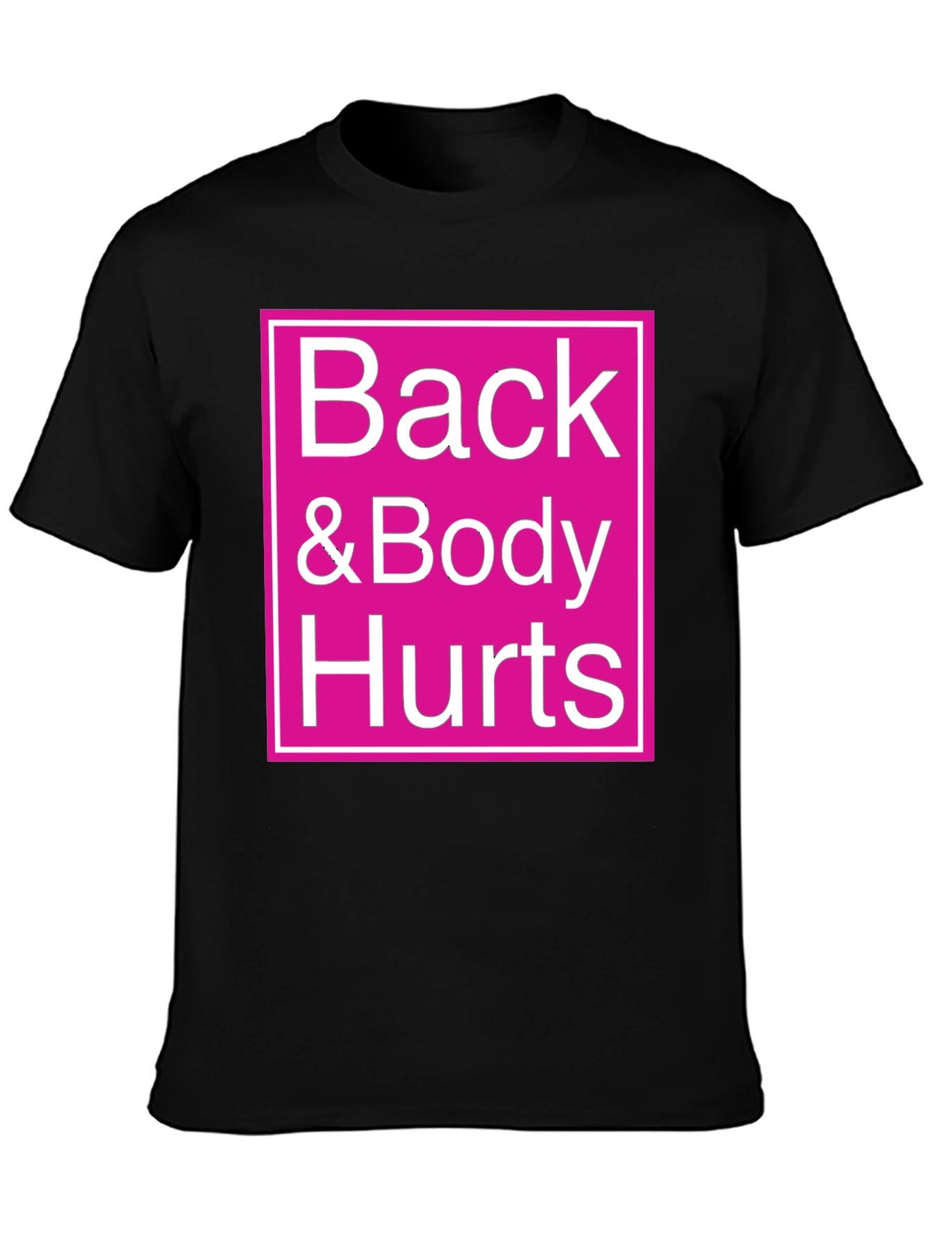 Black Back & Body Hurts Graphic Tee - Black view 3