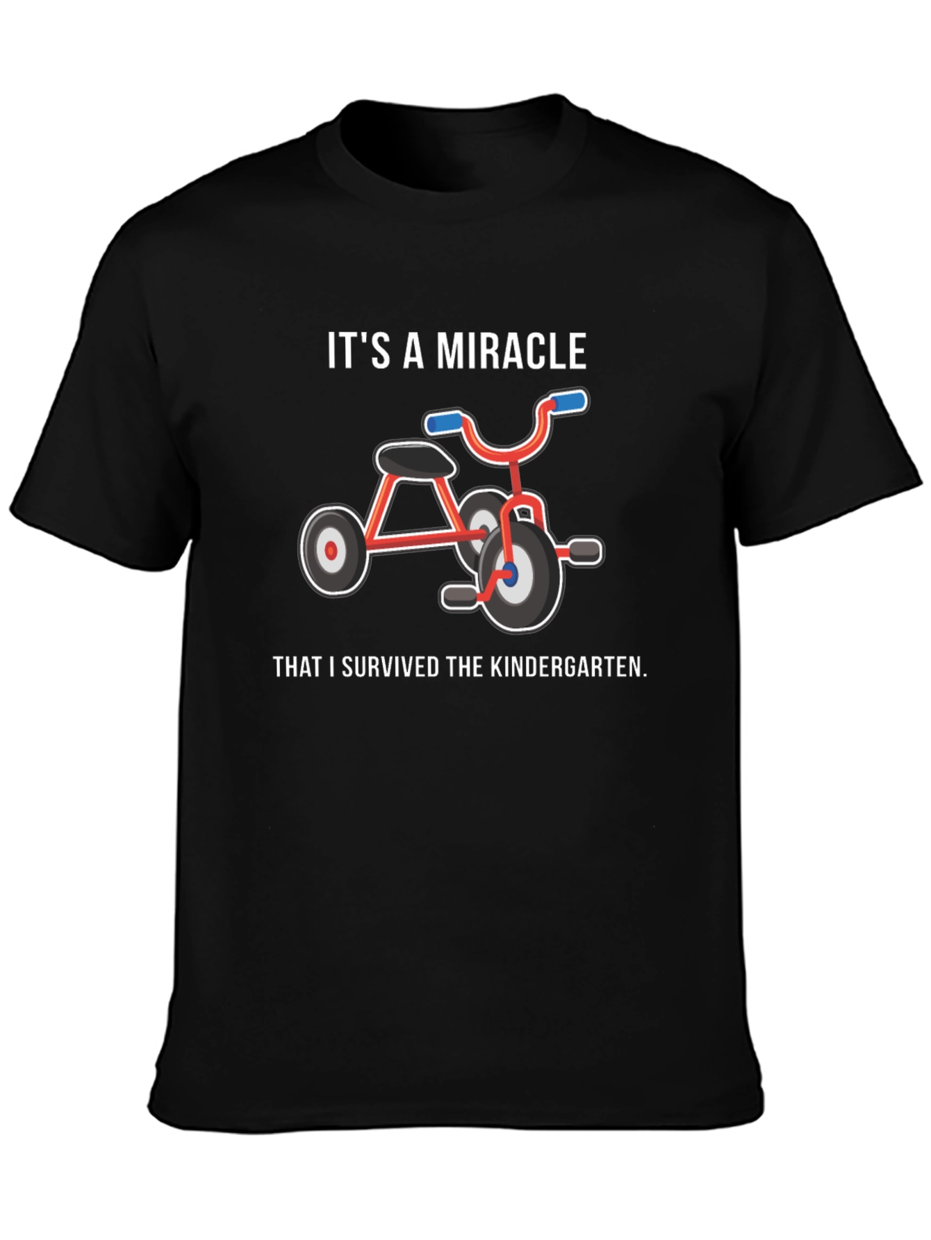 Black It's A Miracle Kindergarten Survivor T-Shirt view 3