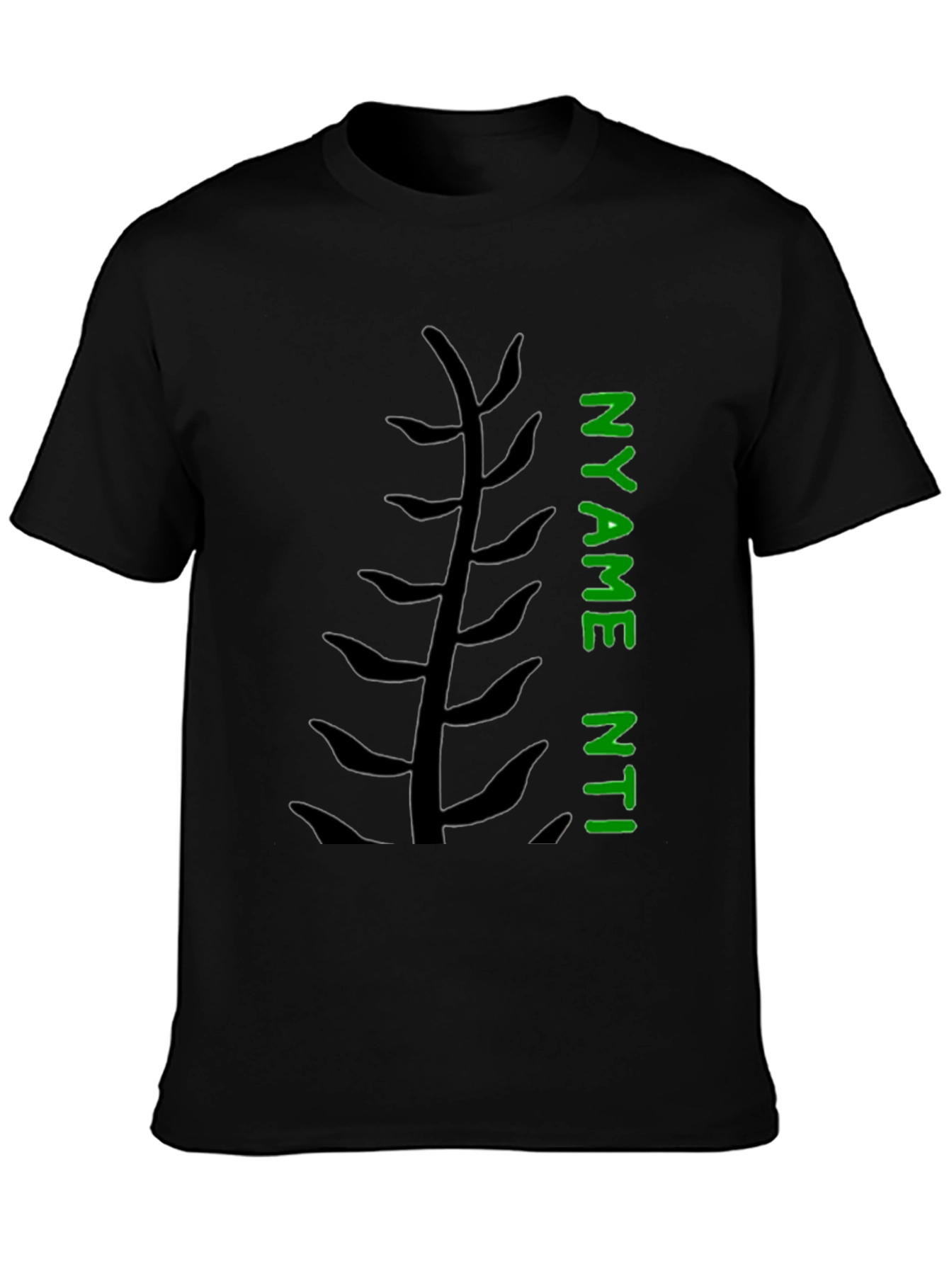 Black Nyame Nti Graphic Tee - Black Casual Shirt view 3