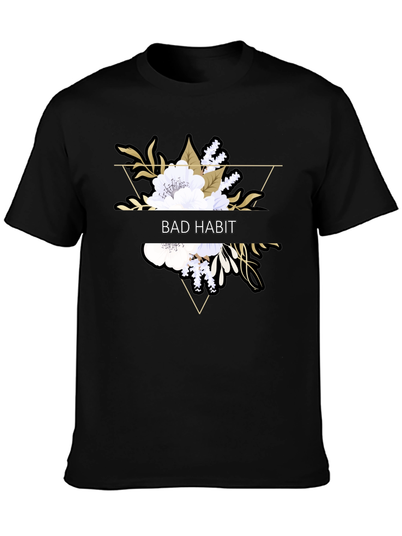 Black Bad Habit Floral Graphic Tee view 3