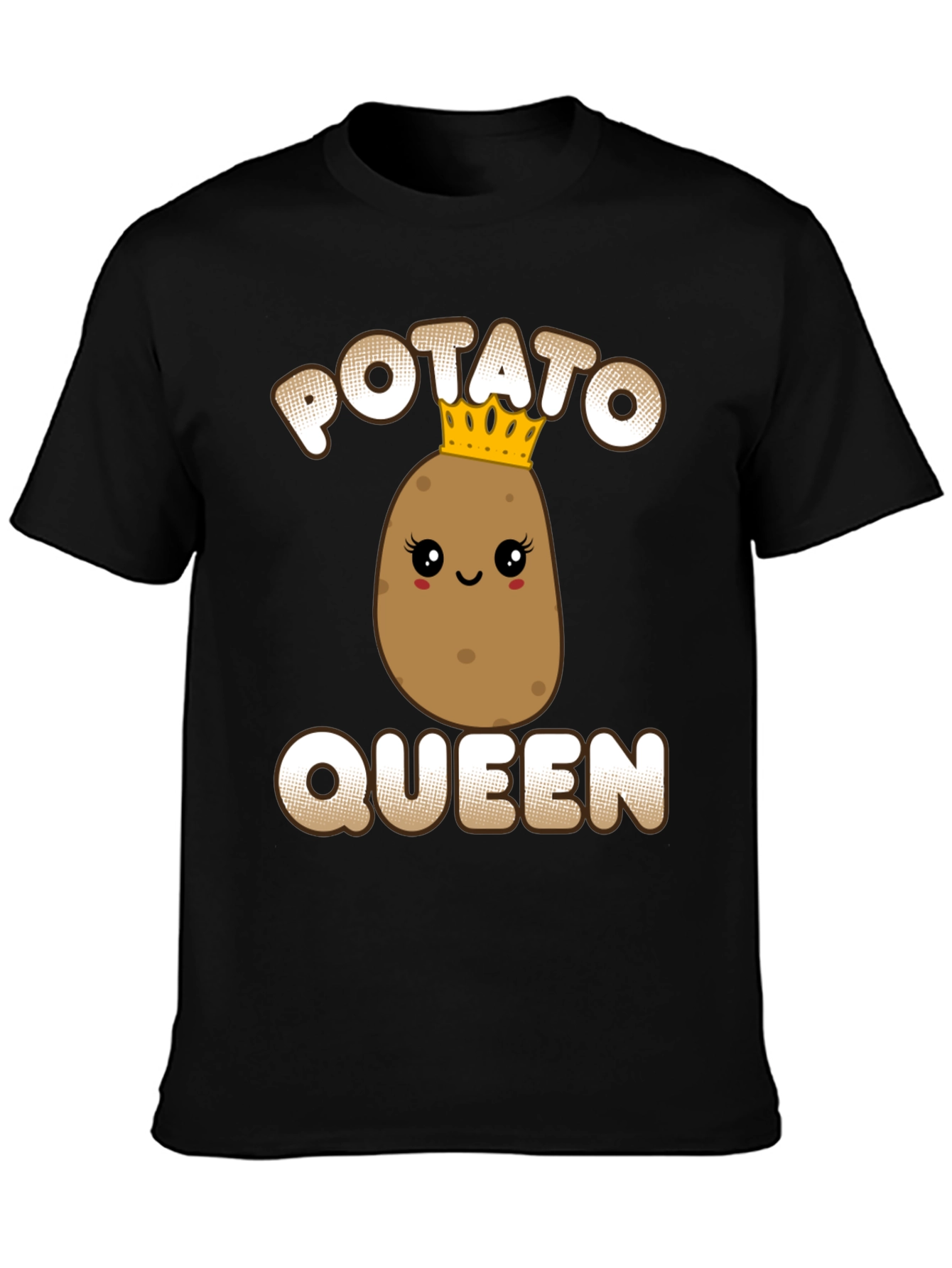 Black Potato Queen Graphic Tee - Funny T-Shirt view 3