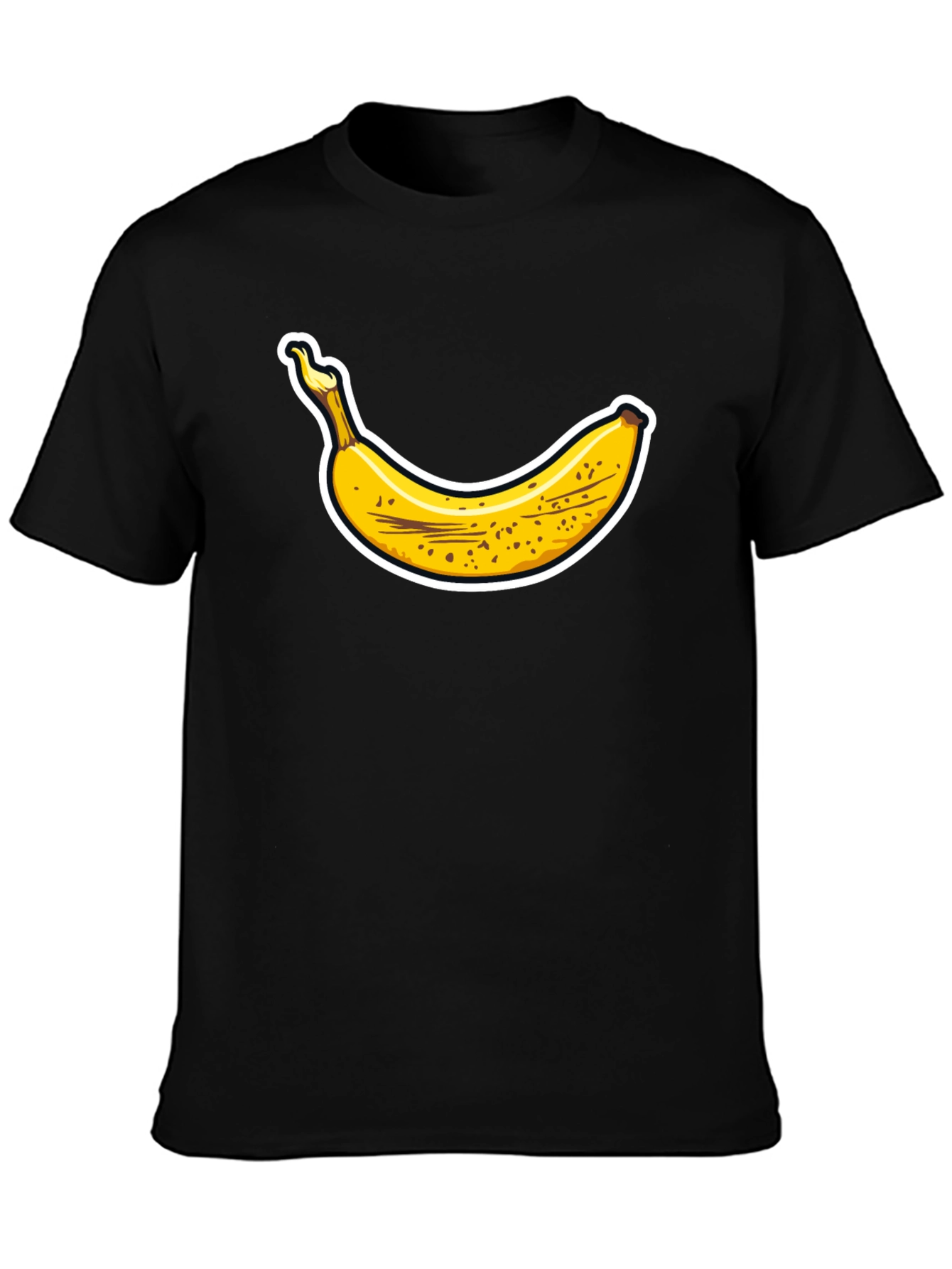 Black Banana Graphic Tee - Black Cotton T-Shirt view 3