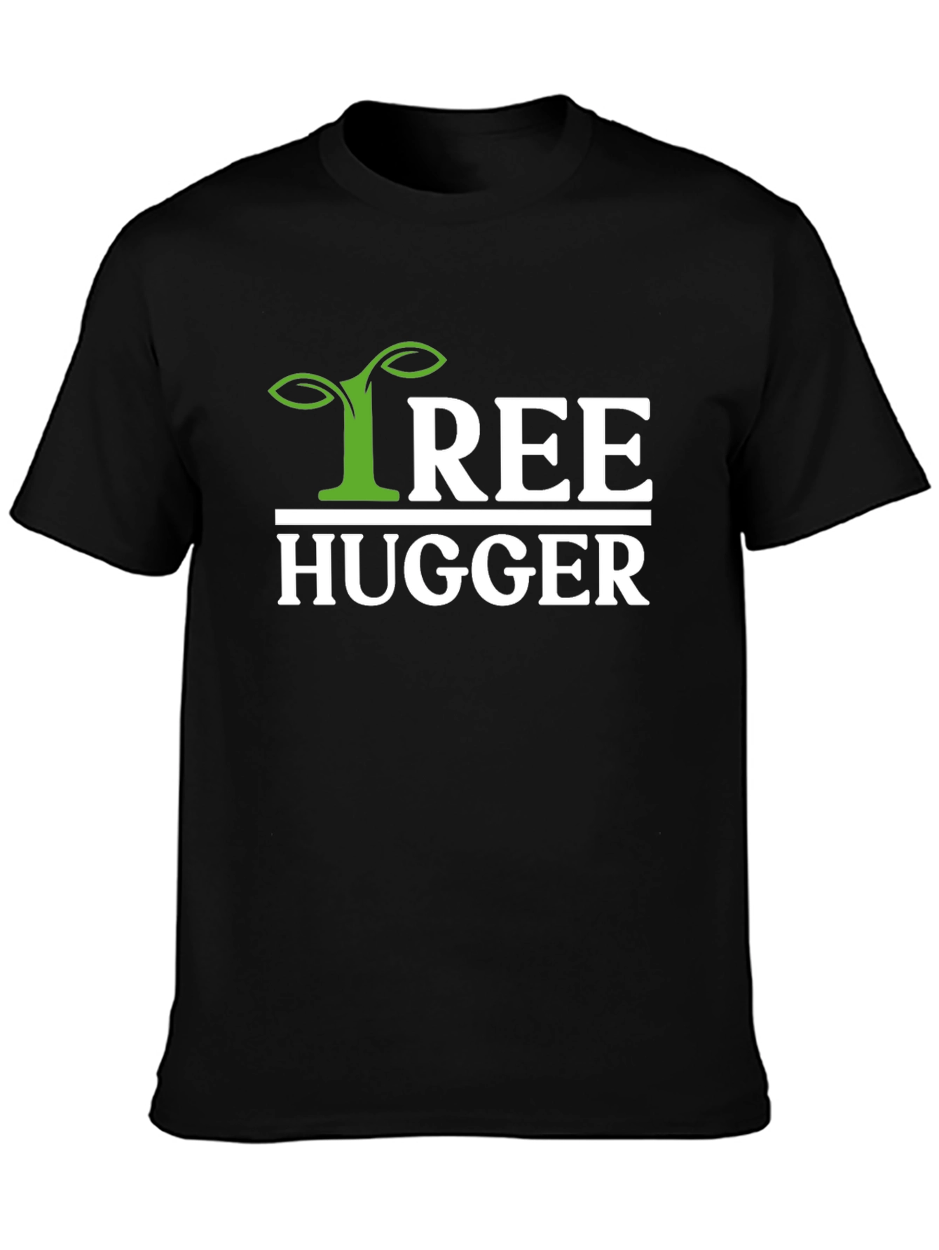 Black Tree Hugger Graphic Tee - Eco-Friendly Design view 3