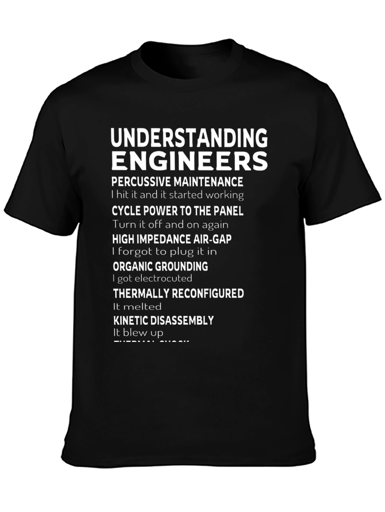 Black Understanding Engineers Black T-Shirt view 3