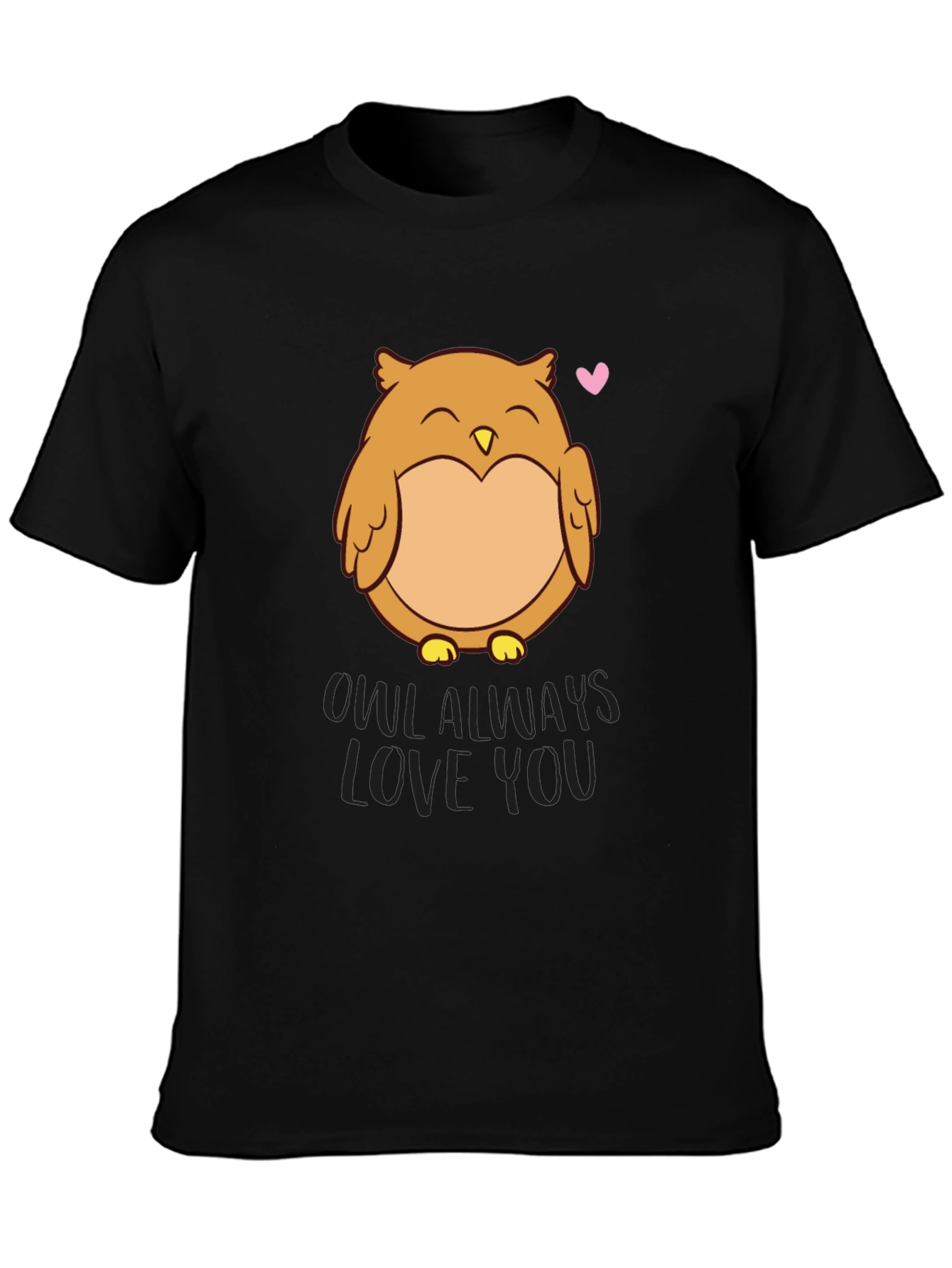 Black Owl Always Love You Black T-Shirt view 3