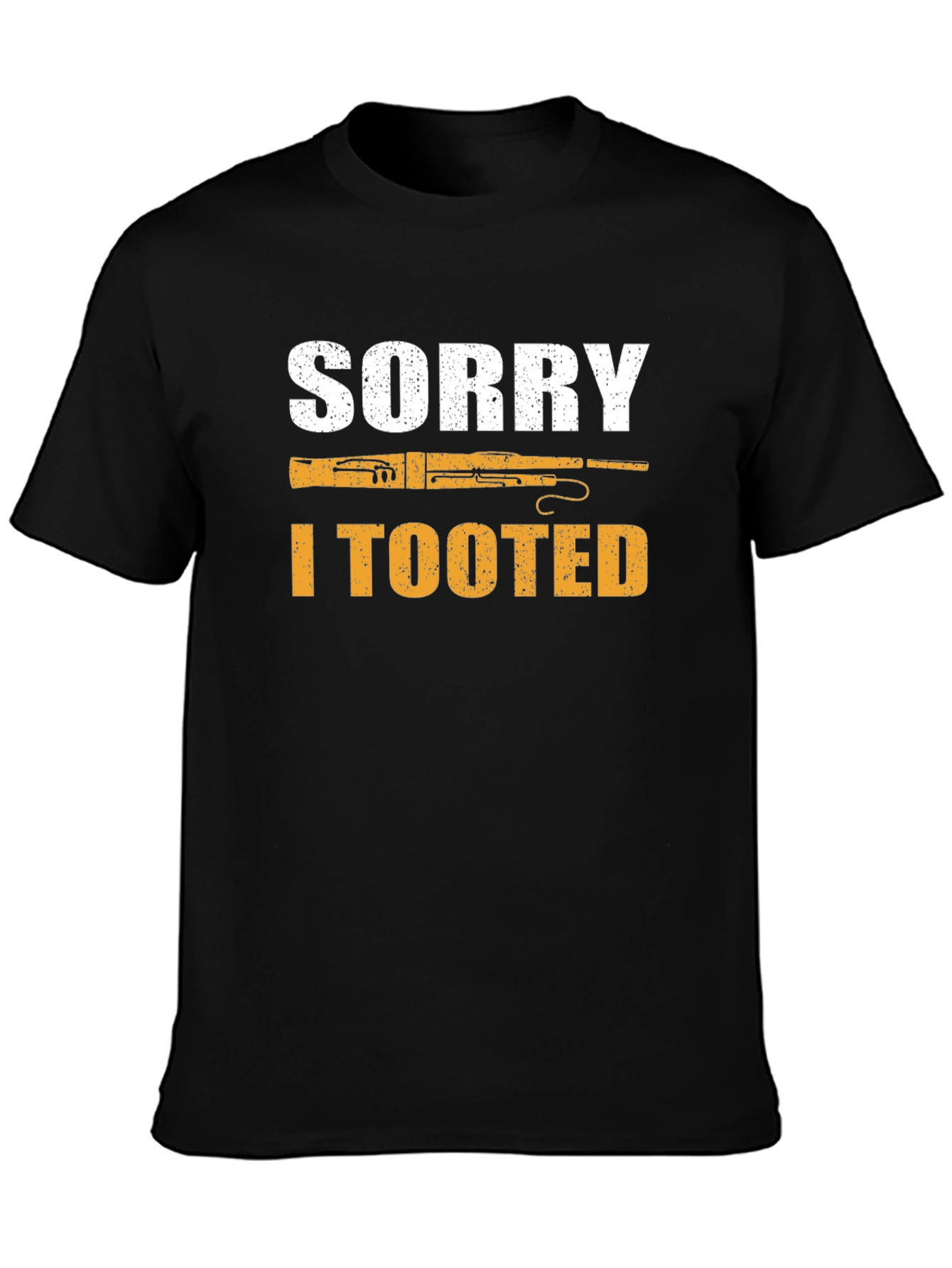 Black Sorry I Tooted Bassoon Player Black T-Shirt view 3