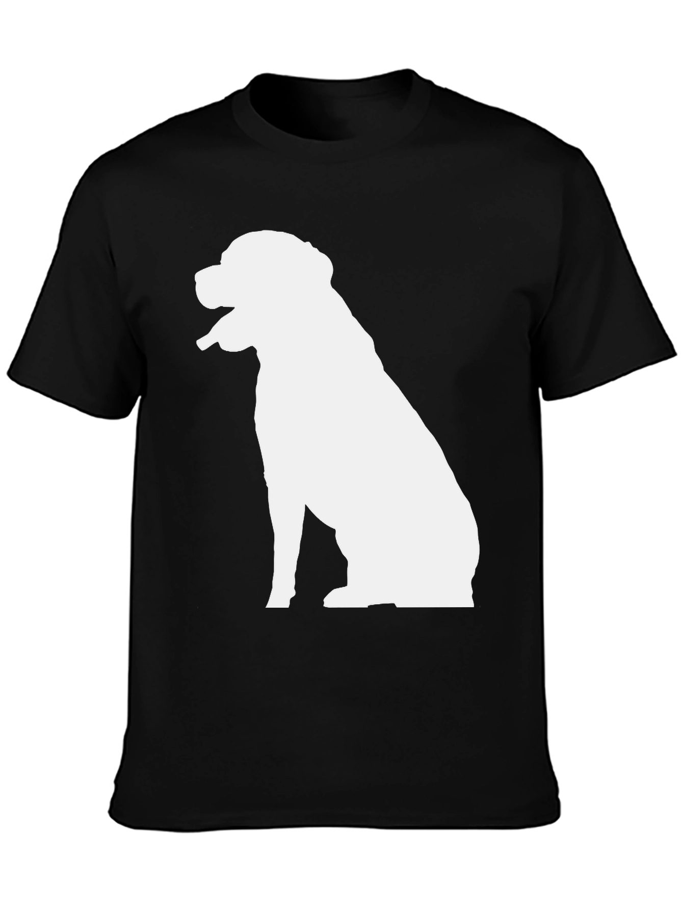 Black Dog Silhouette Graphic T-Shirt - Black view 3