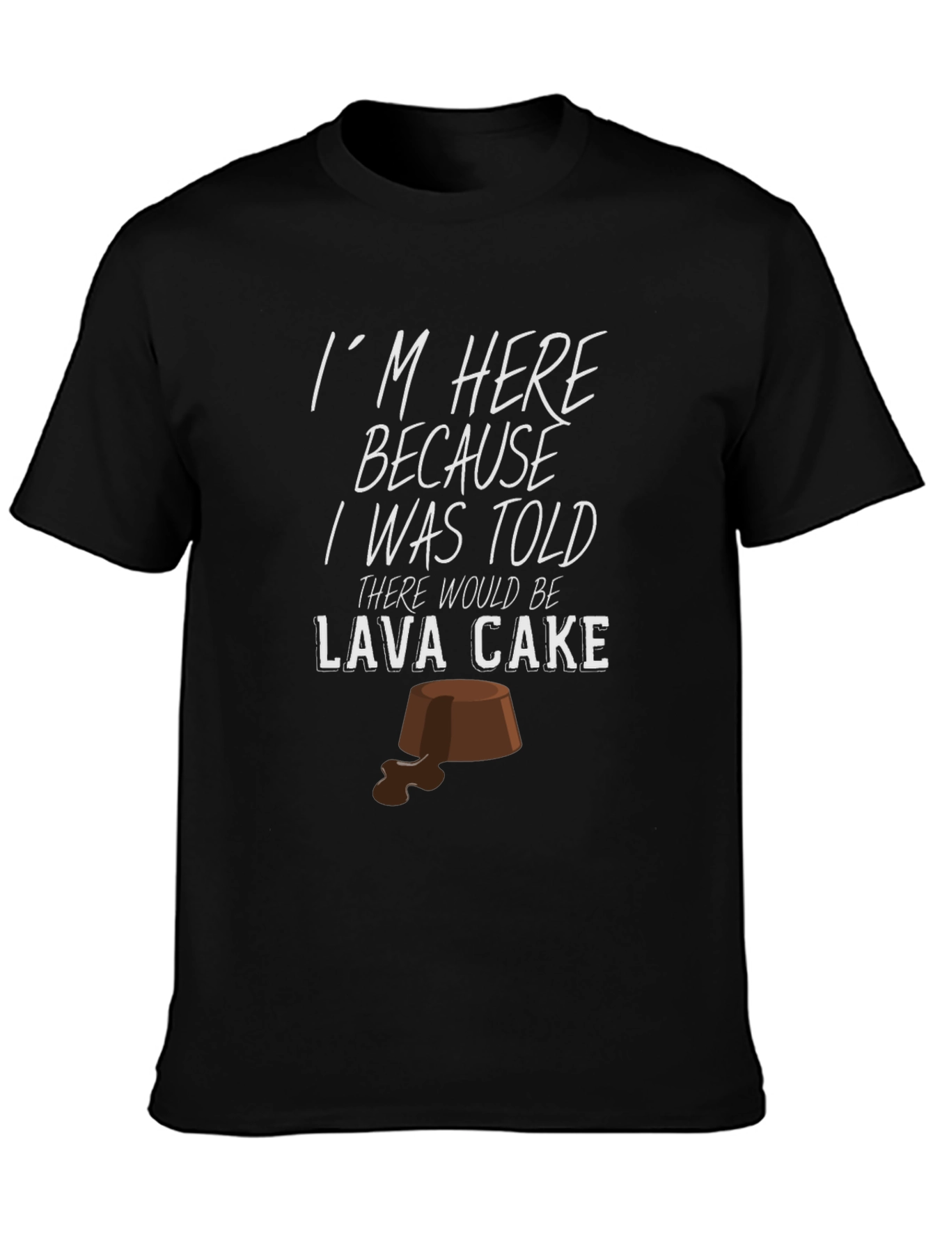 Black Lava Cake T-Shirt - Funny Foodie Tee view 3