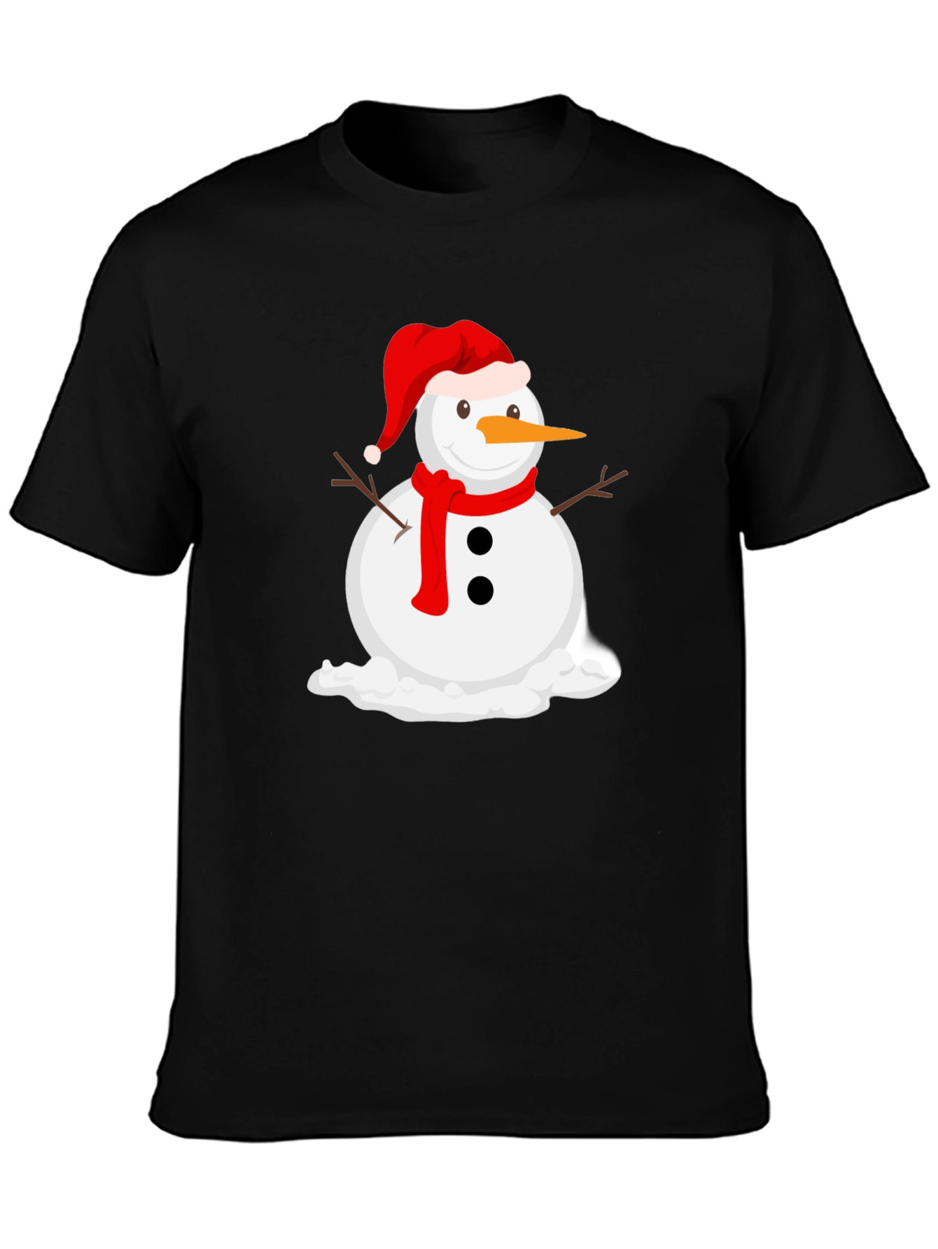 Black Melting Snowman Graphic Tee - Holiday Cheer view 3