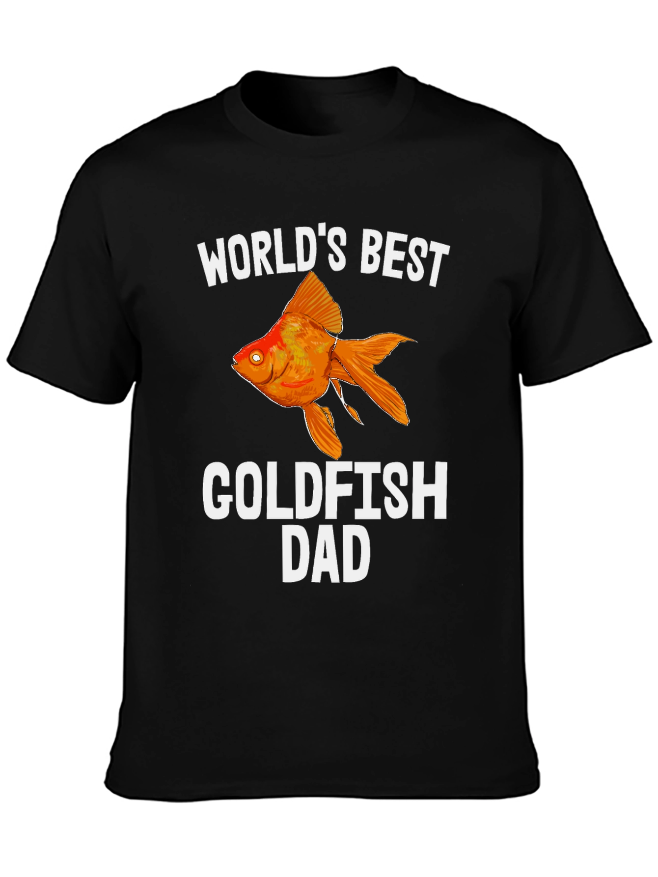 Black World's Best Goldfish Dad T-Shirt view 3