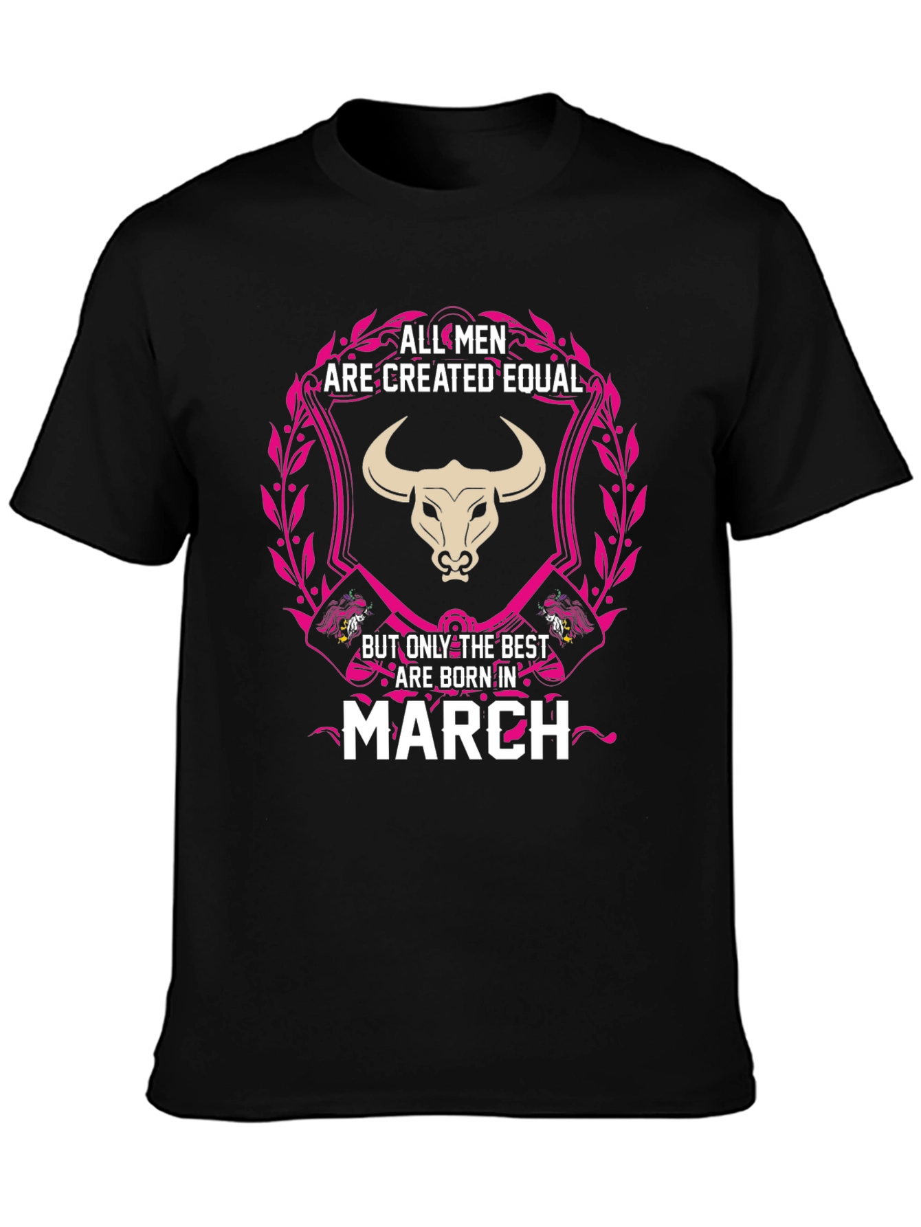 Black Men's March Birthday T-Shirt - All Men Are Created Equal view 3