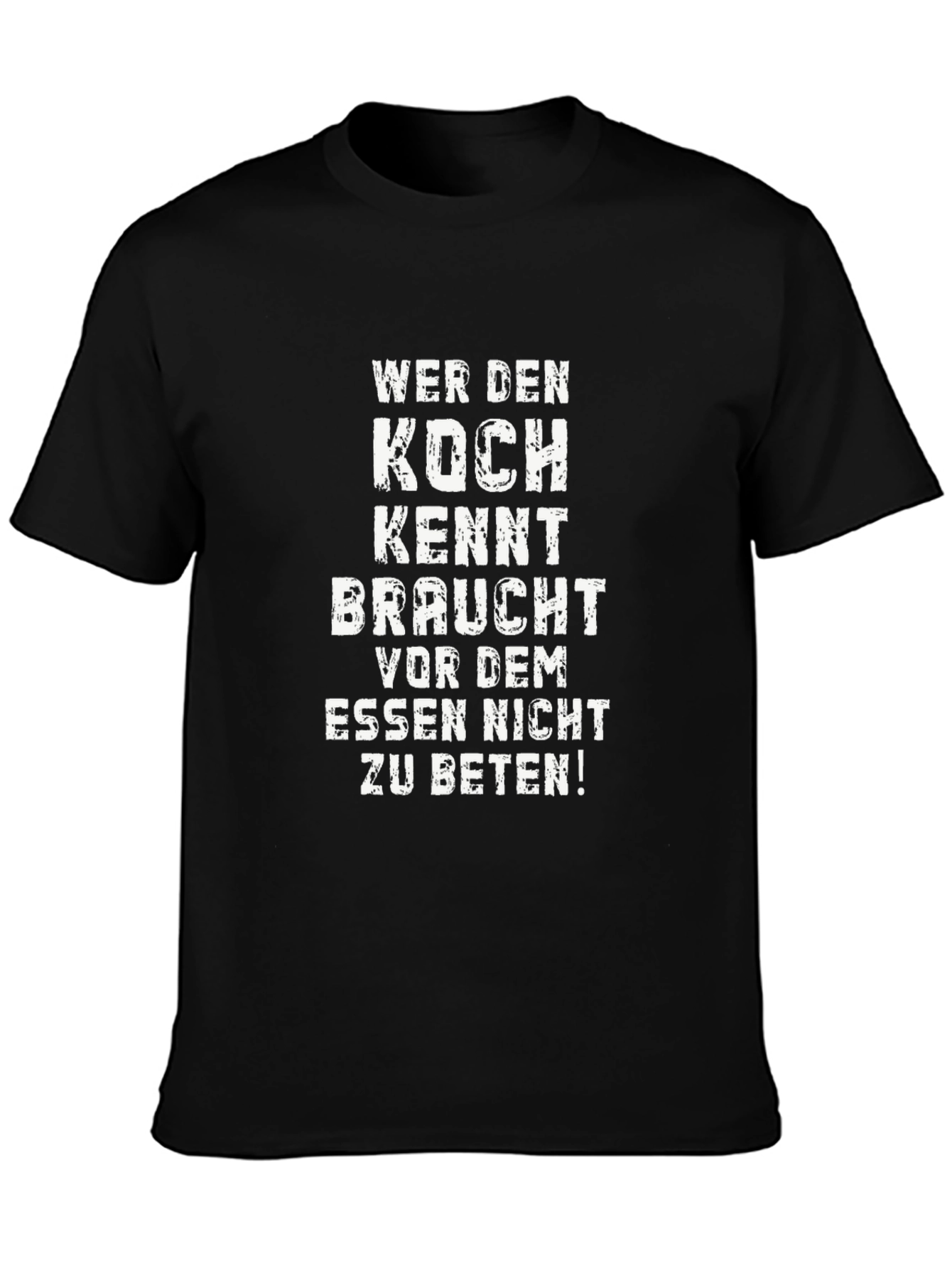 Black Wer Den Koch Kennt T-Shirt - Funny German Chef Tee view 3