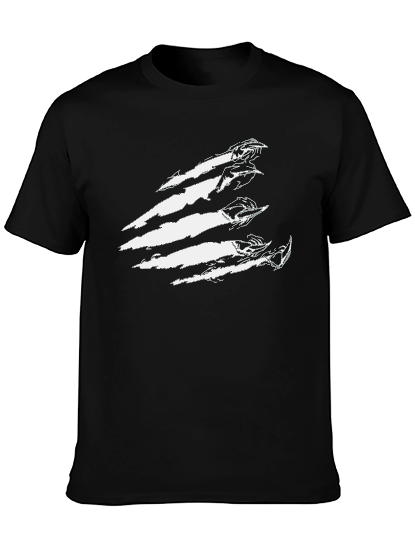Black Claw Mark Graphic T-Shirt - Edgy Streetwear view 3