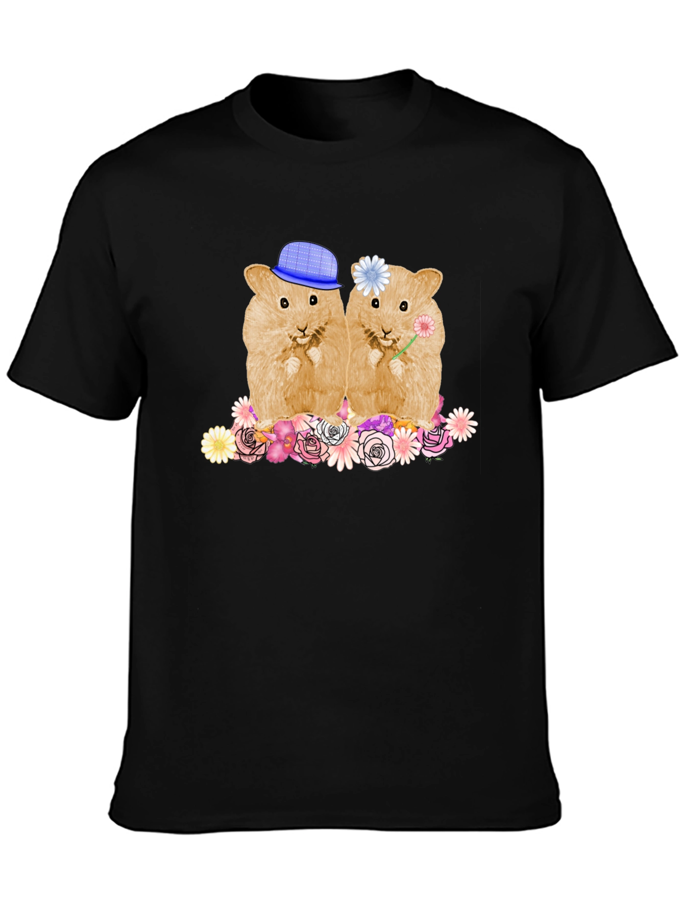 Black Hamster Couple T-Shirt Cute Animal Tee view 3