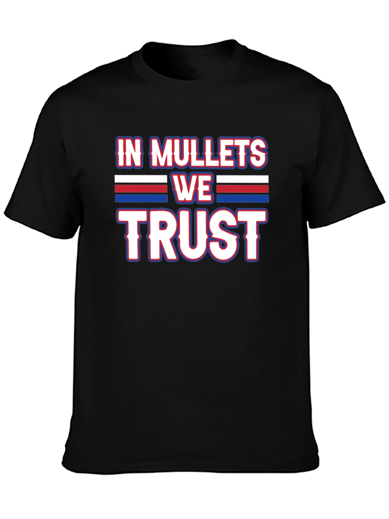 Black In Mullets We Trust Graphic Tee view 3