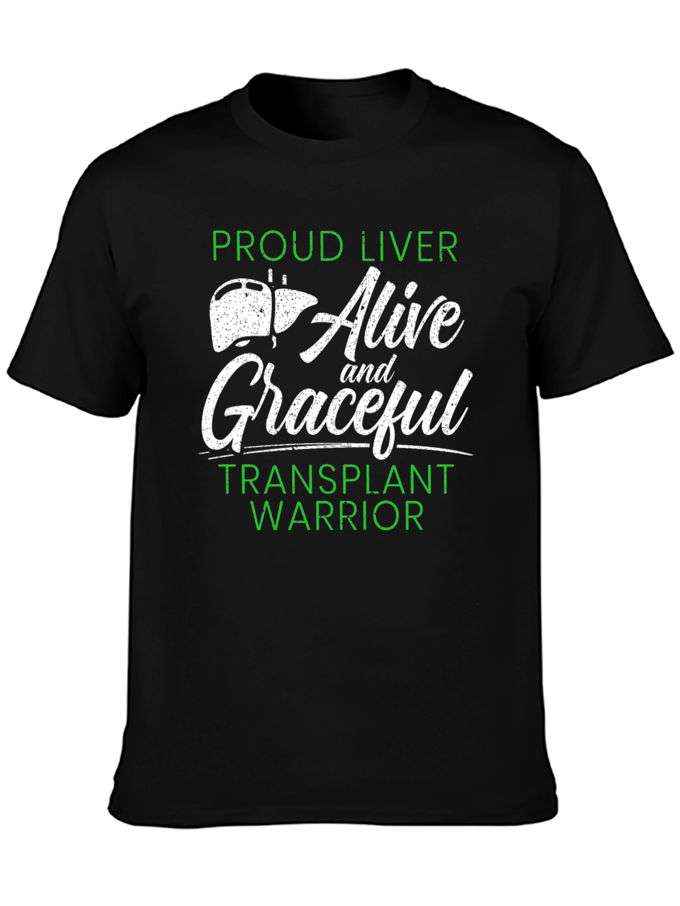 Black Proud Liver Transplant Warrior Graphic Tee view 3