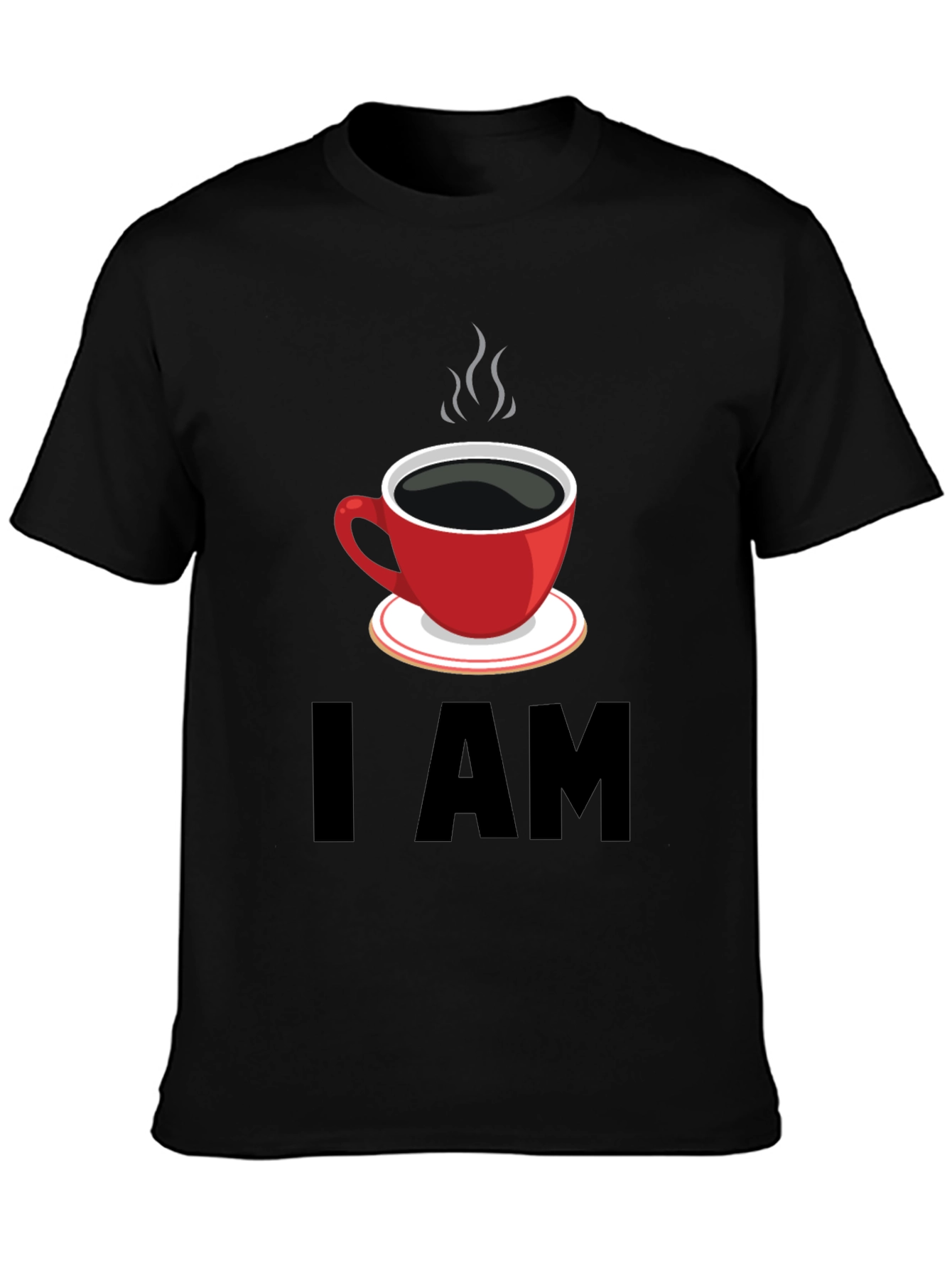 Black I AM Coffee T-Shirt - Black Graphic Tee view 3