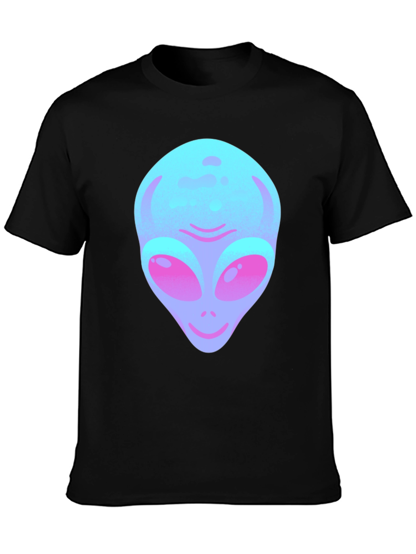 Black Alien Graphic Tee - Black Cotton Blend view 3