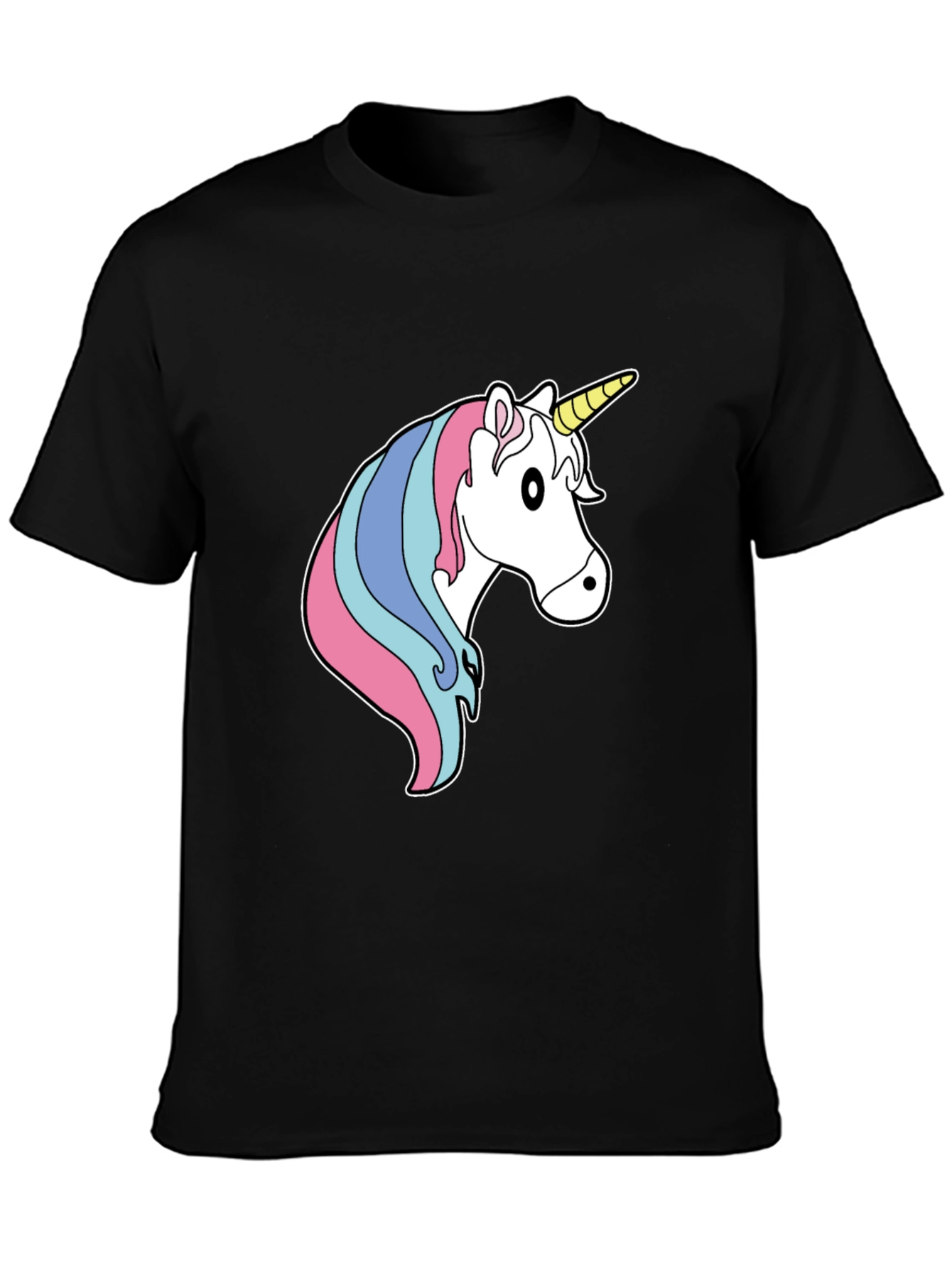Black Unicorn Graphic Tee - Black Cotton Blend view 3
