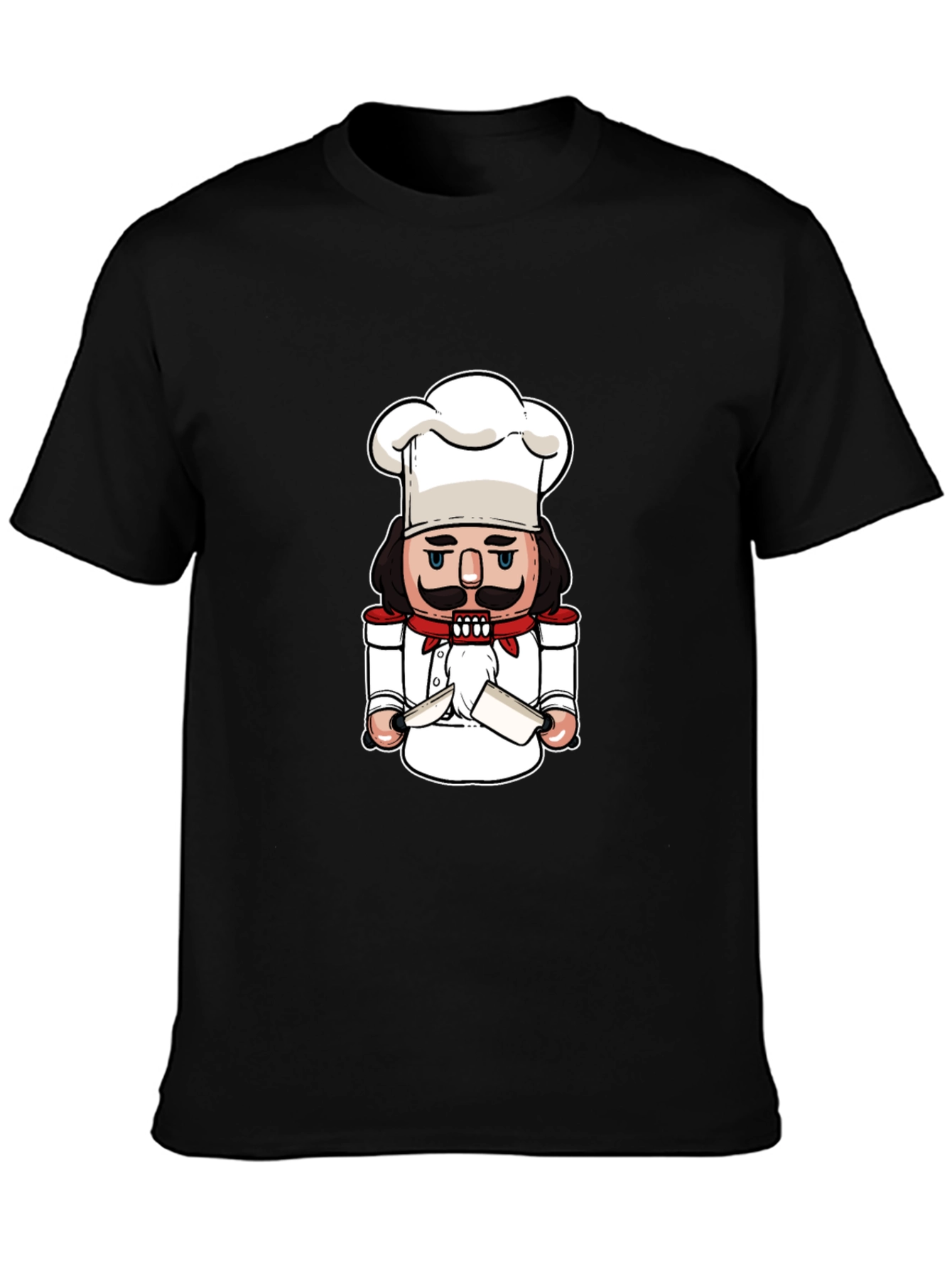 Black Chef Nutcracker T-Shirt - Funny Culinary Tee view 3