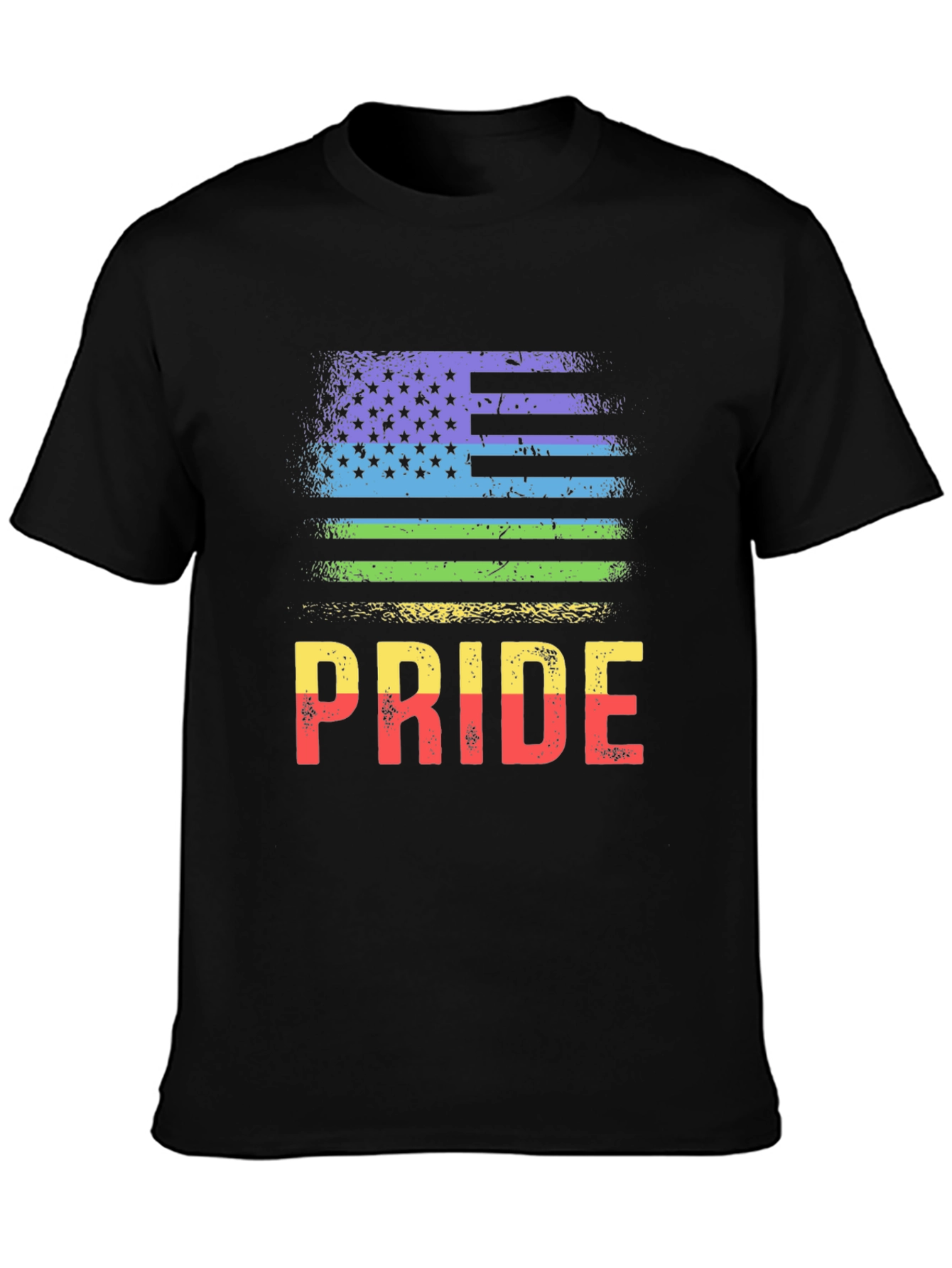 Black Pride Flag T-Shirt - LGBTQ+ Rainbow Tee view 3