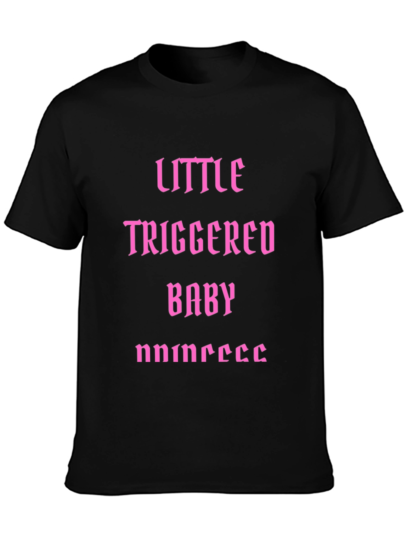 Black Little Triggered Baby Princess Graphic Tee view 3