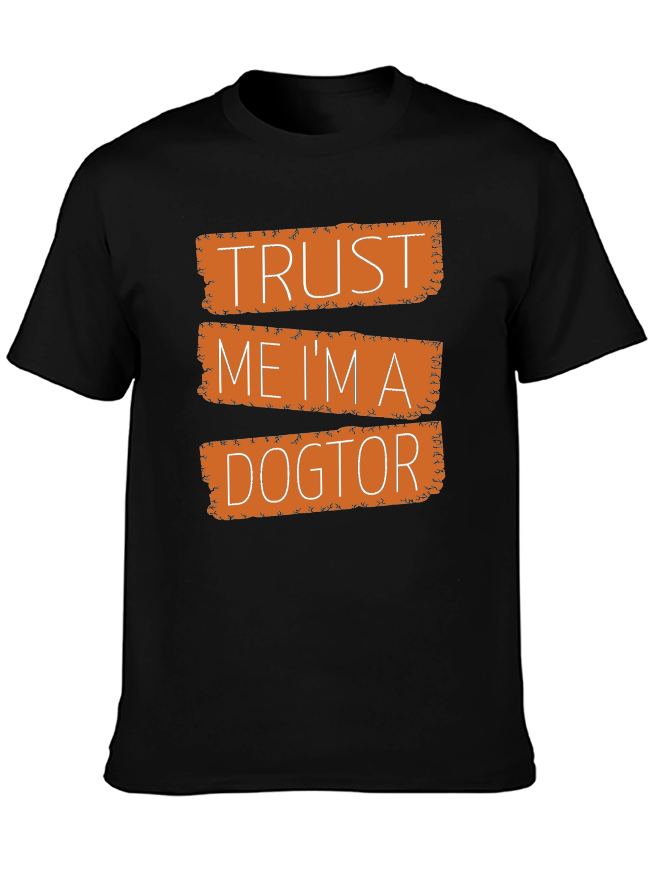 Black Trust Me I'm a Dogtor Black Graphic T-Shirt view 3