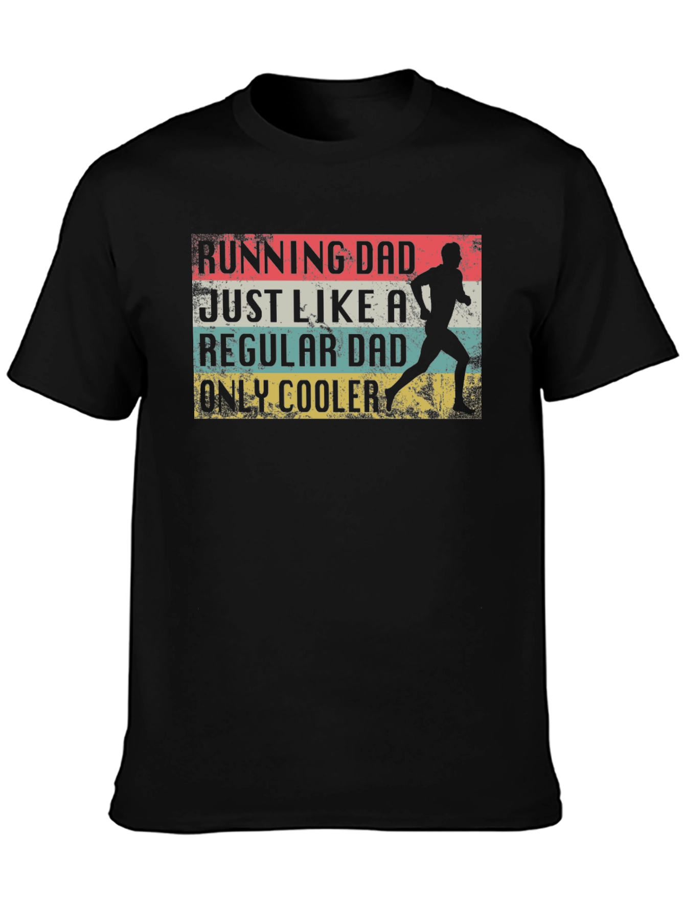Black Running Dad T-Shirt - Regular Dad, Only Cooler view 3