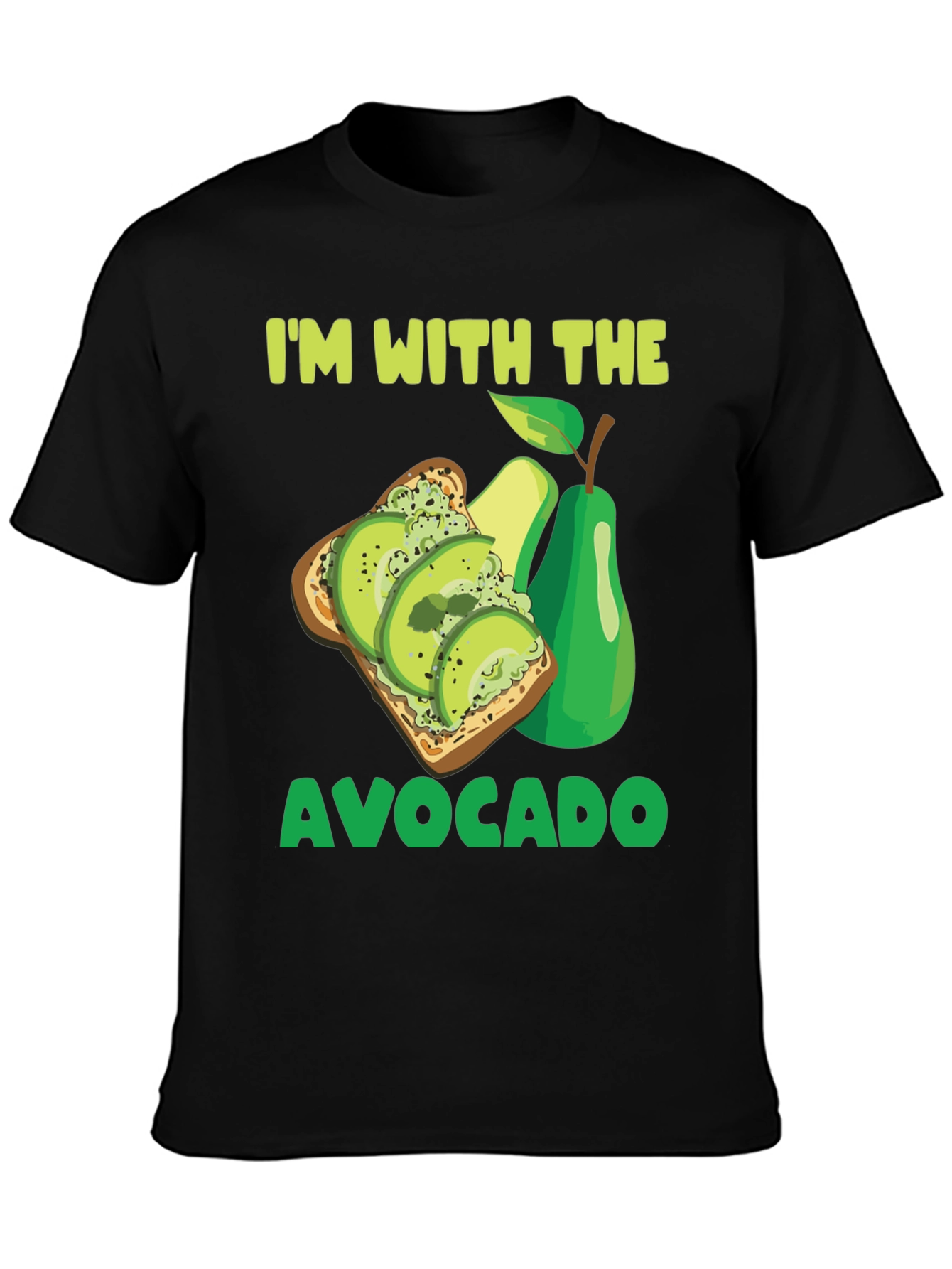 Black I'm With The Avocado T-Shirt view 3