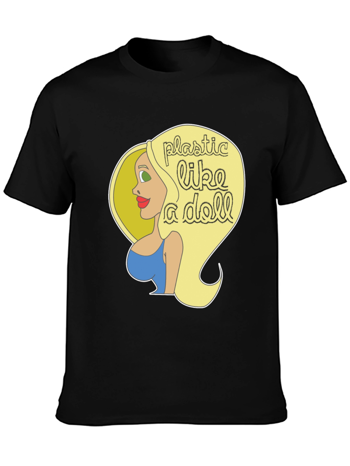 Black Plastic Doll Tee - Stylish Graphic T-Shirt view 3