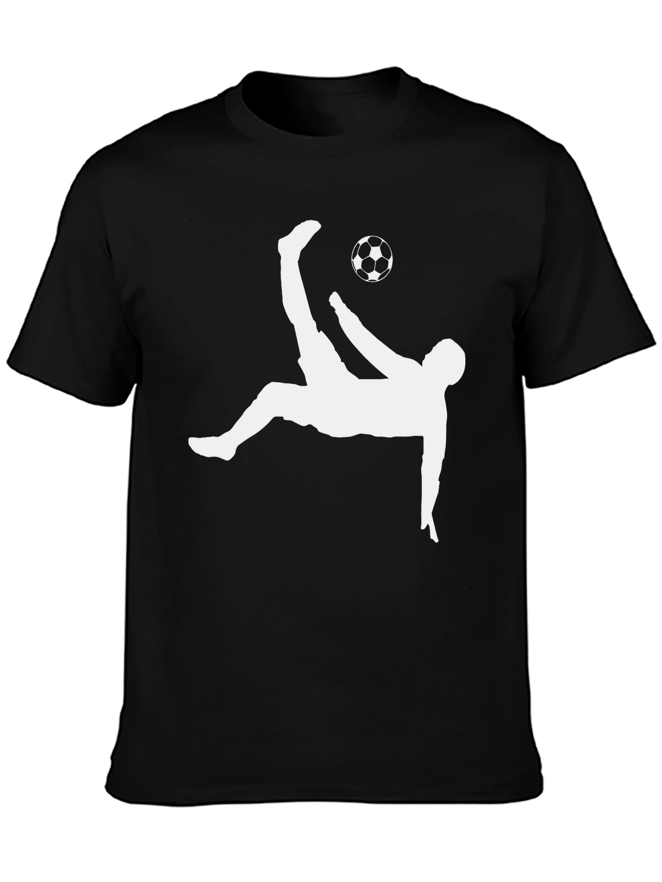 Black Soccer Bicycle Kick Graphic Tee view 3