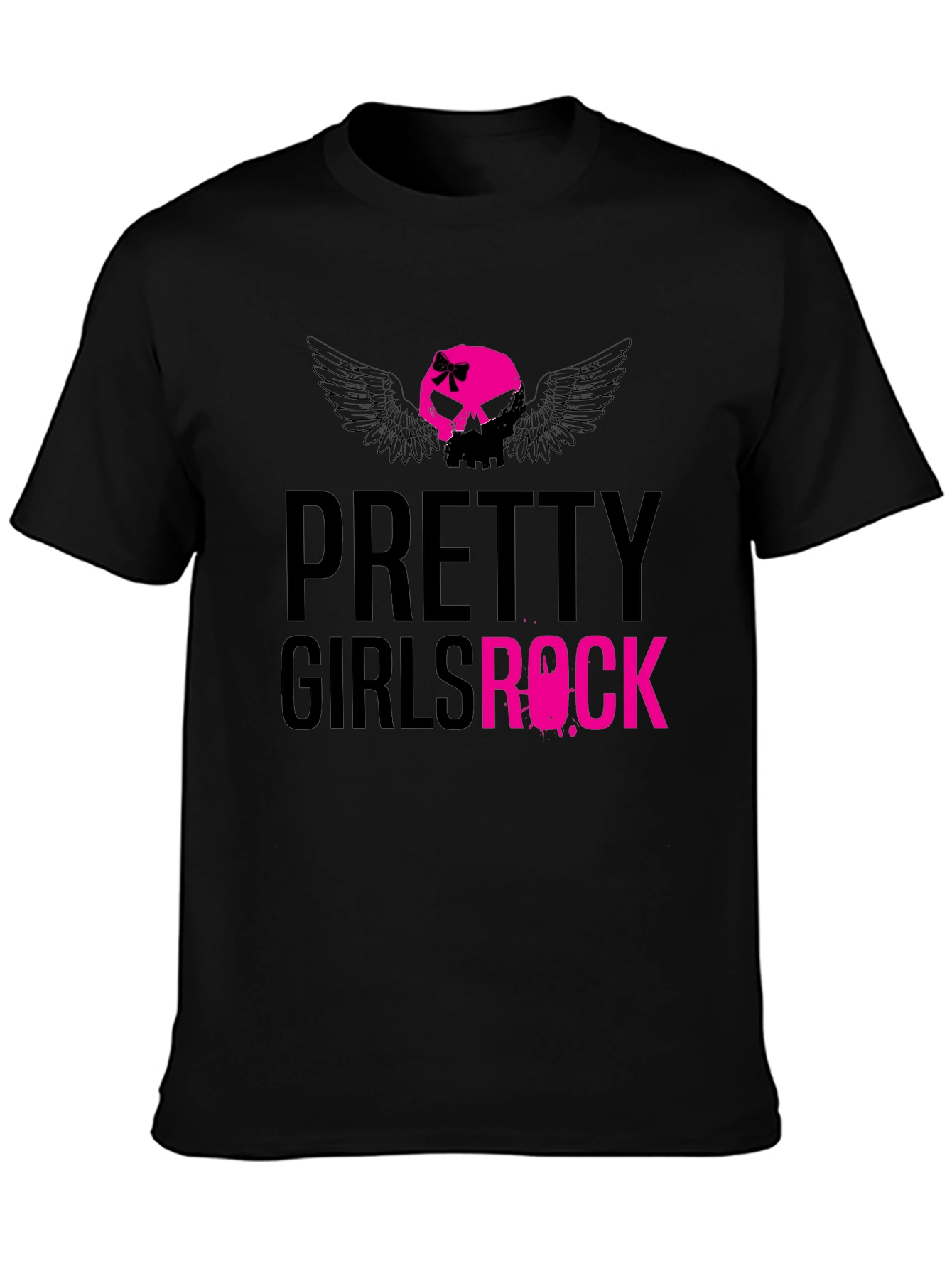 Black Pretty Girls Rock Graphic T-Shirt view 3