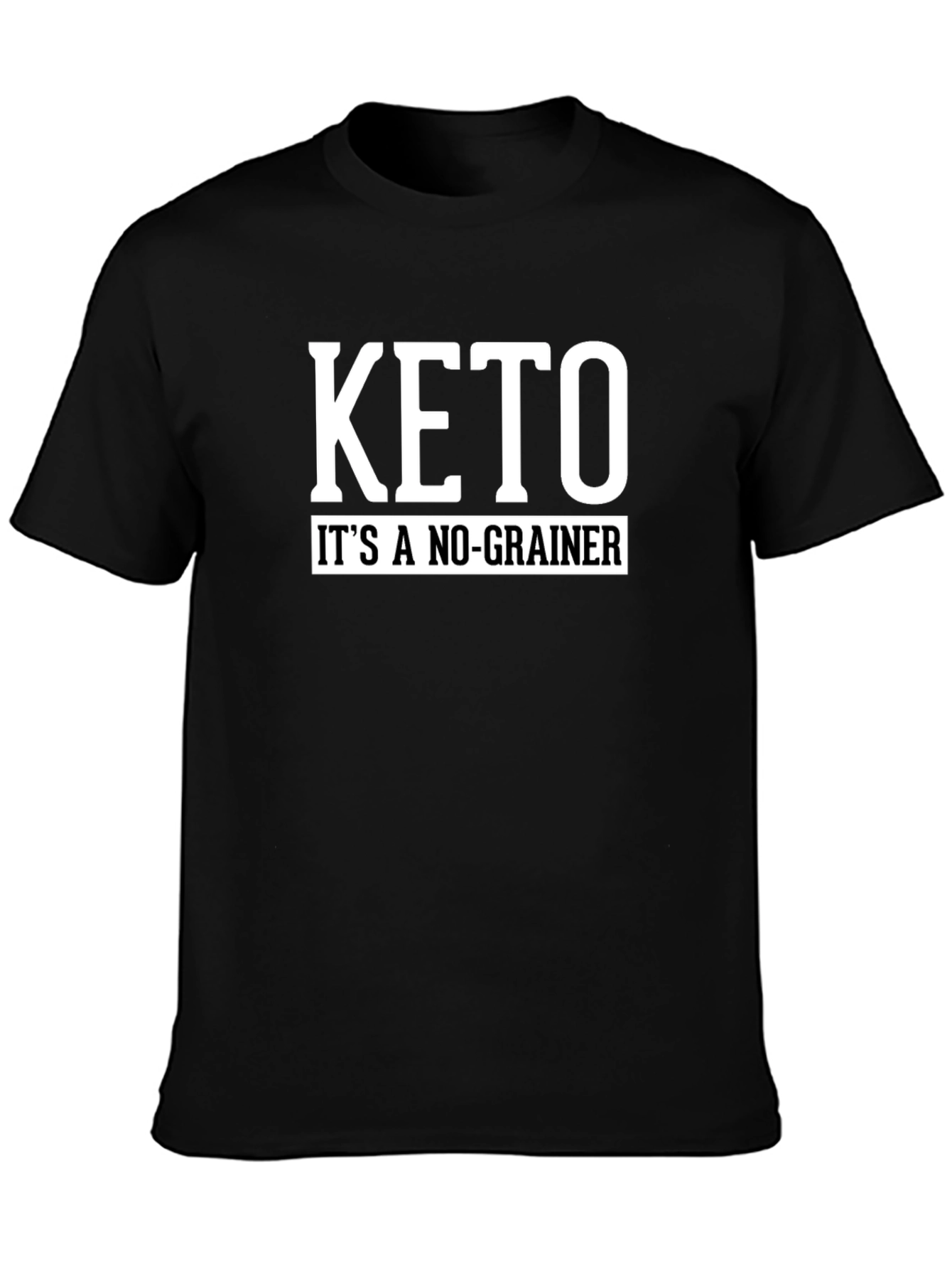 Black Keto It's A No-Grainer Black T-Shirt view 3