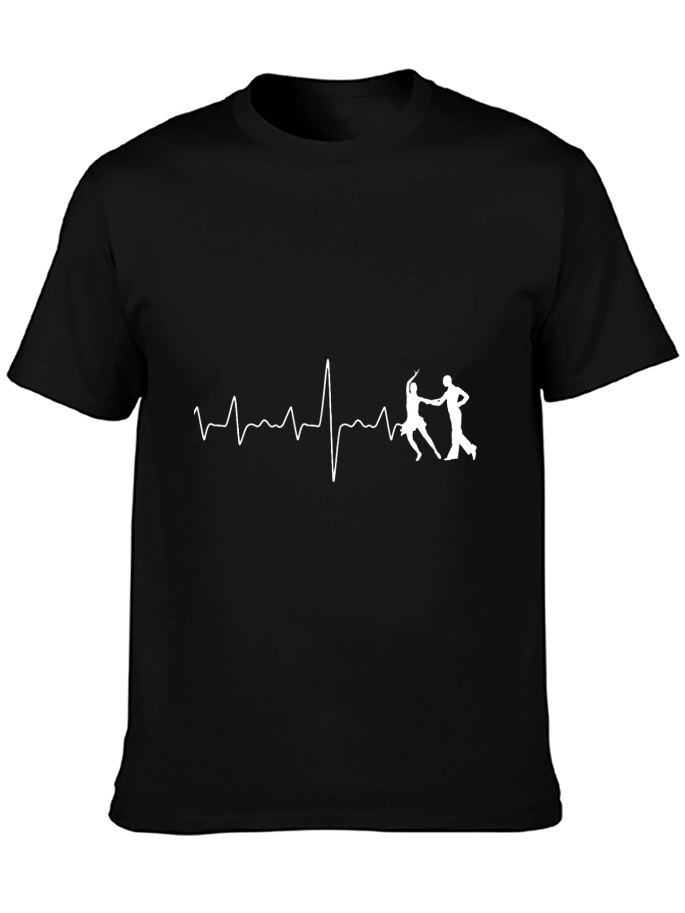 Black Dance Heartbeat T-Shirt - Black Graphic Tee view 3