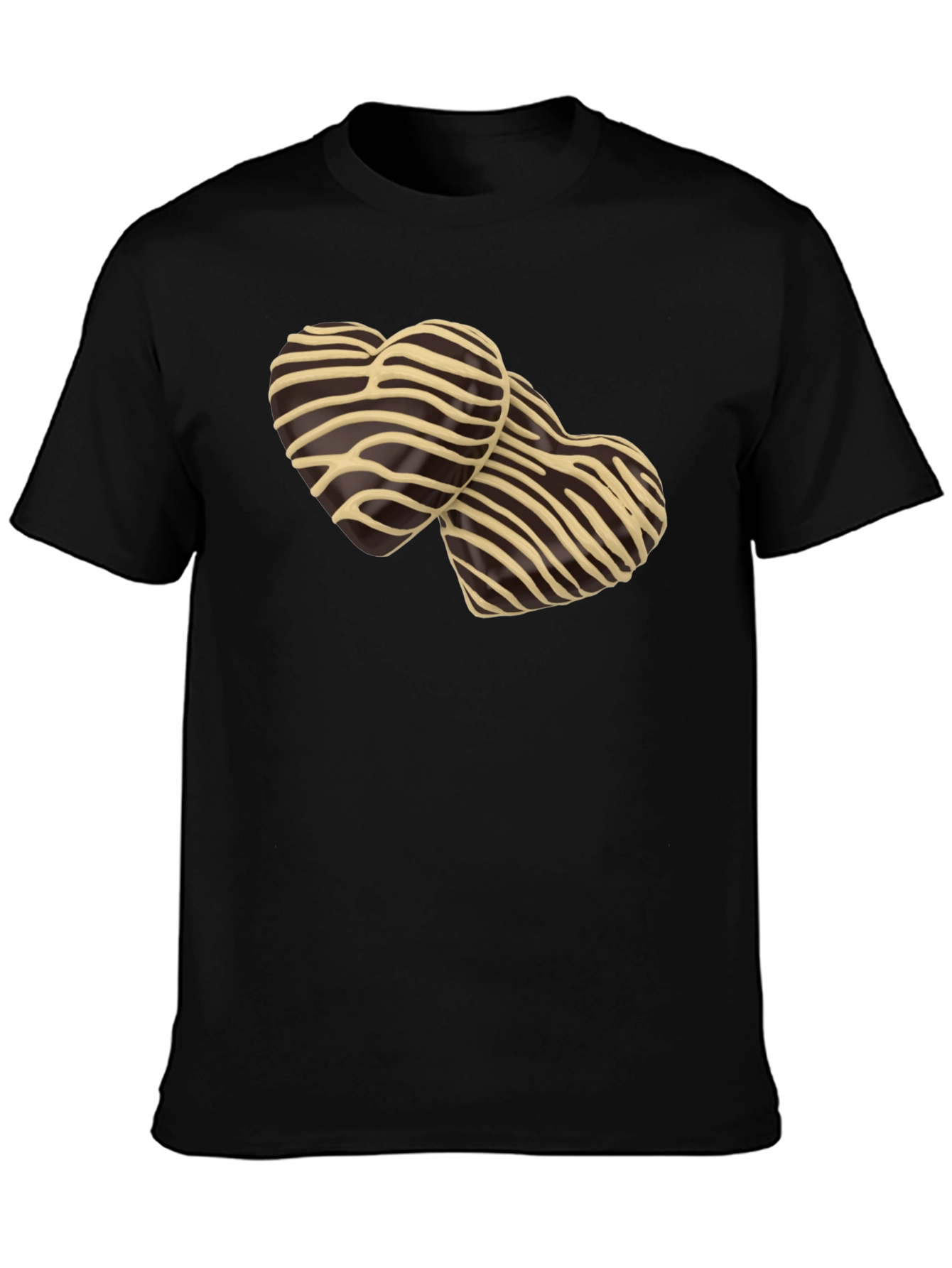 Black Heart Zebra Print T-Shirt - Stylish Graphic Tee view 3