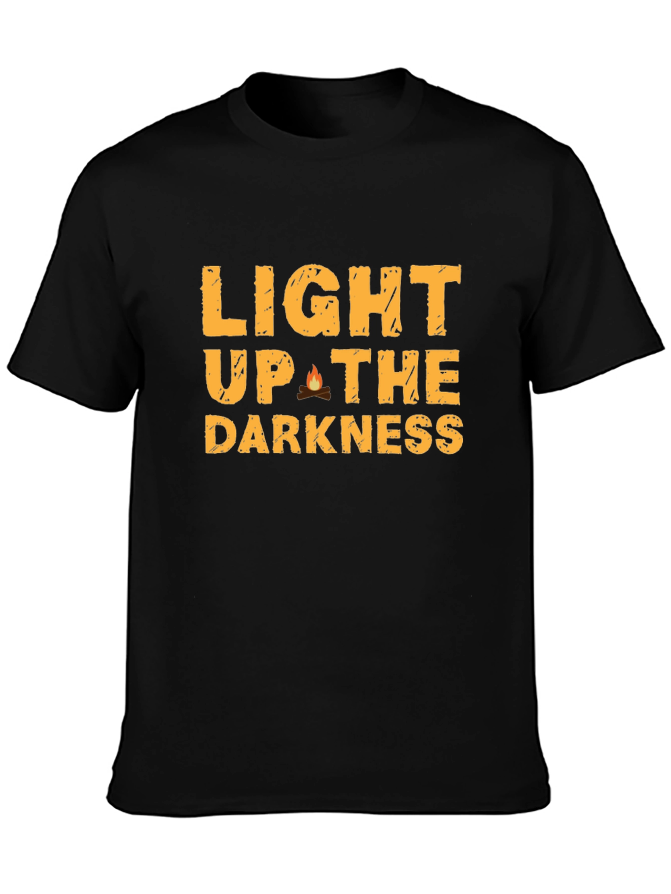 Black Light Up the Darkness Graphic Tee - Black view 3