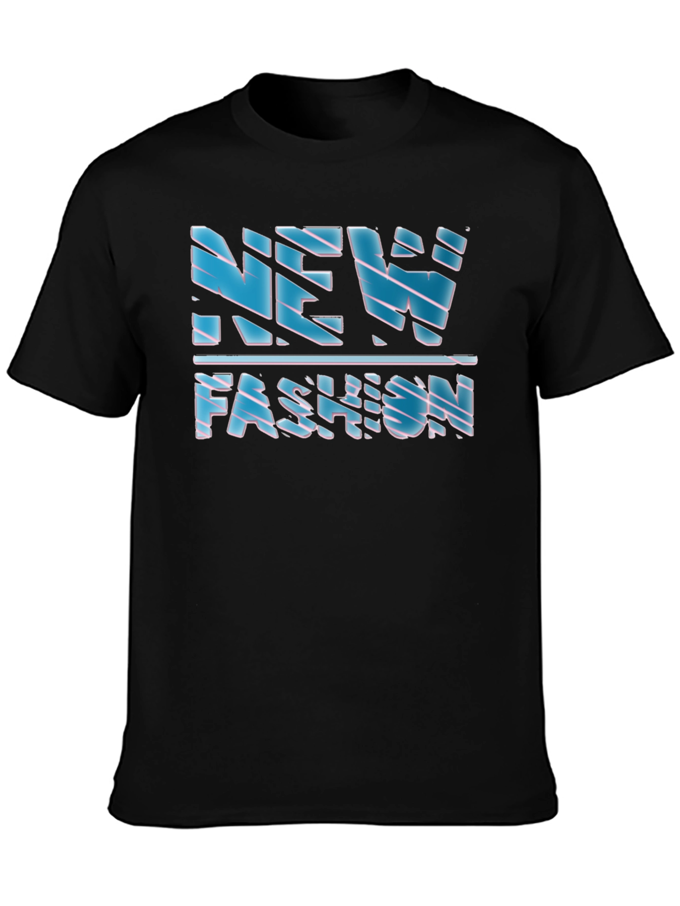 Black New Fashion Graphic Print Black T-Shirt view 3