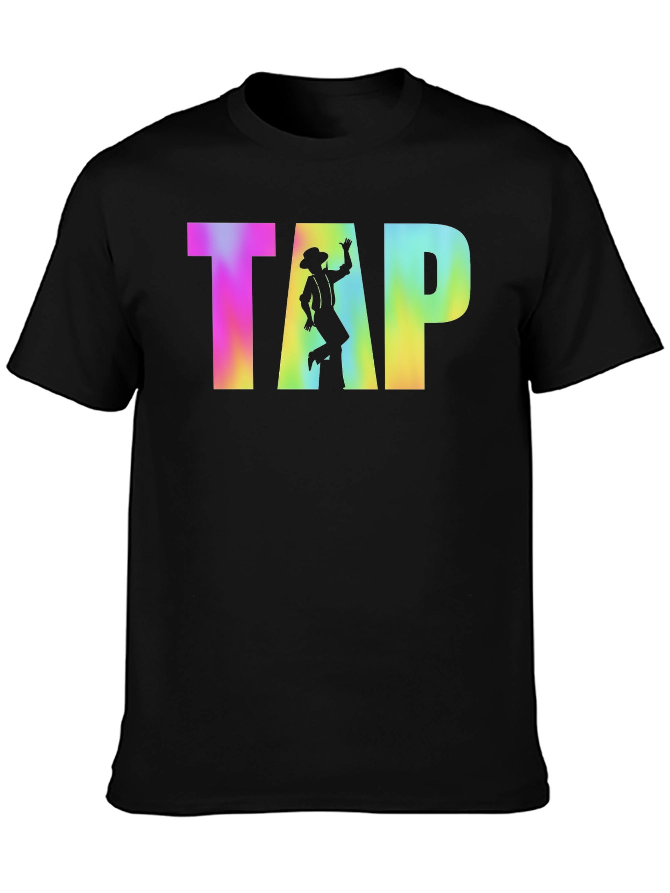 Black Retro Tap Dancer T-Shirt view 3