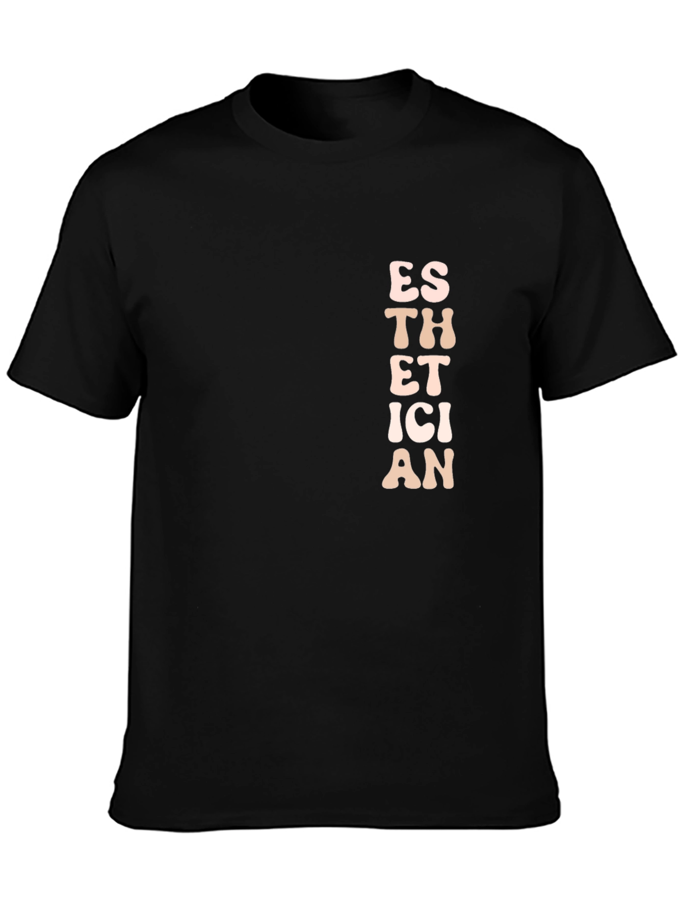 Black Esthetician T-Shirt - Cute Cosmetology Apparel view 3